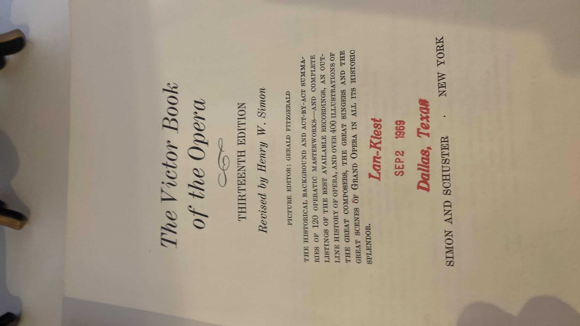 Photo 1 of 2-HARDCOVER BOOKS OPERA & GREAT COMPOSERS