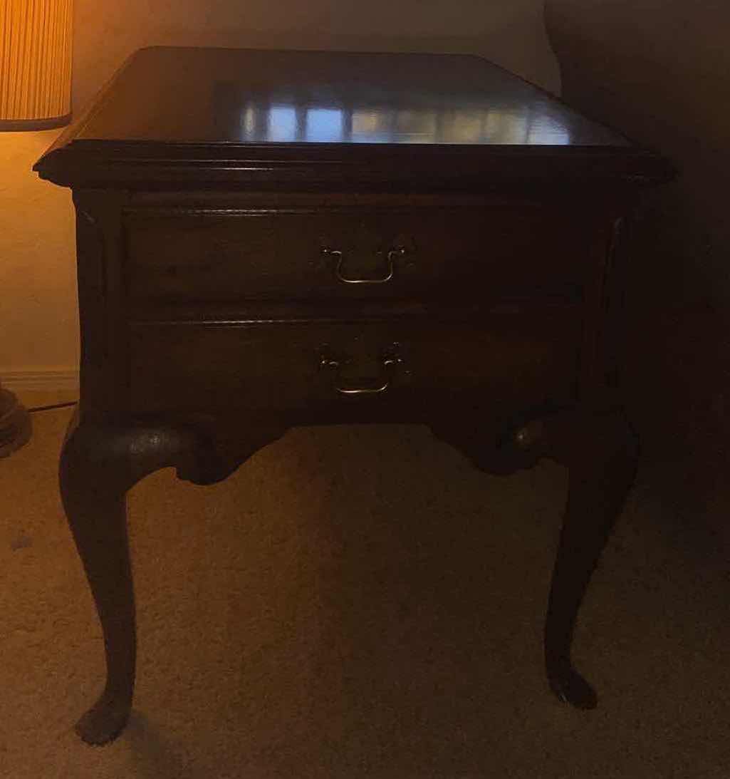 Photo 1 of $459 VINTAGE THOMASVILLE 2 DRAWER END TABLE 20” x 26”