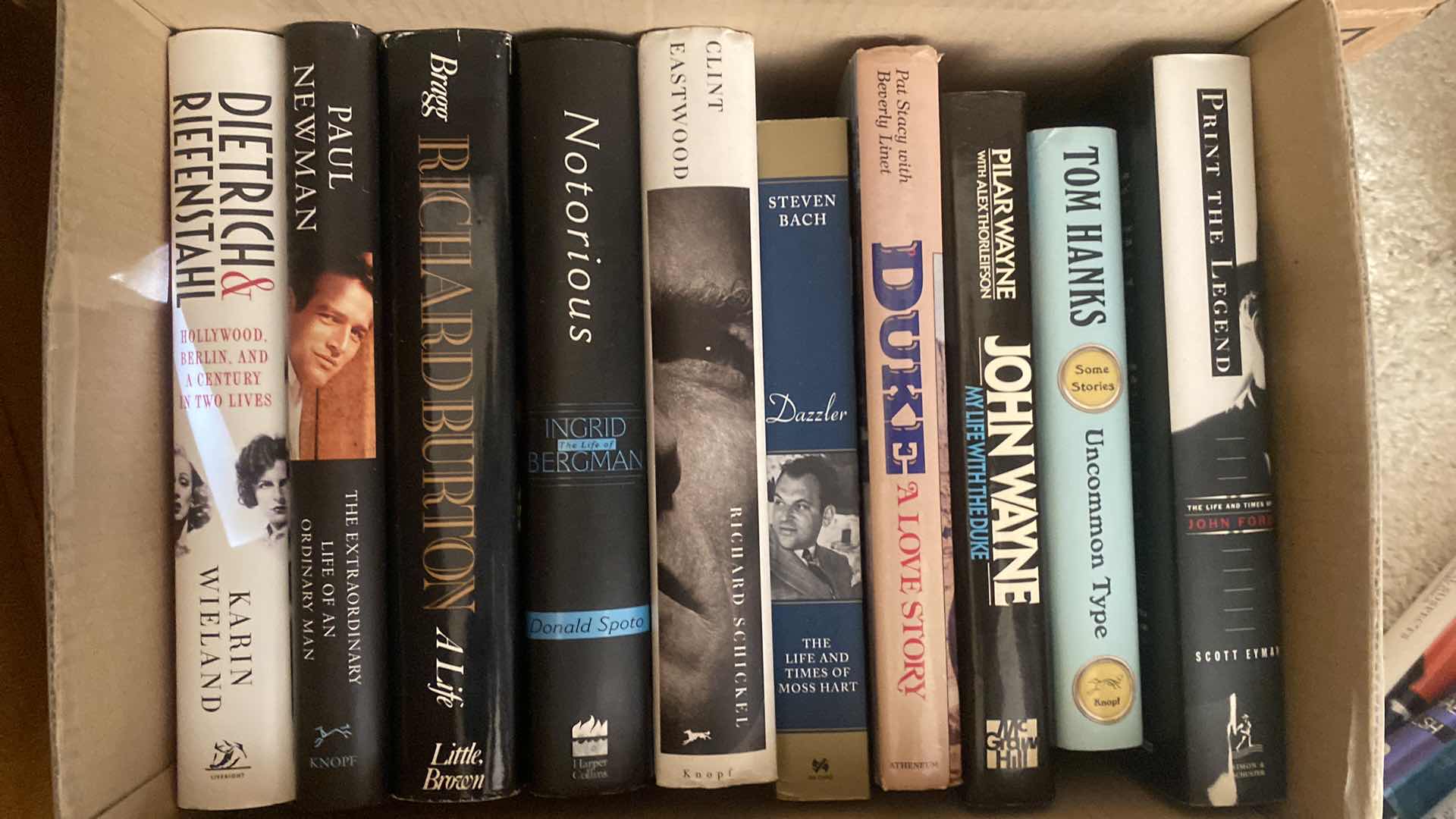 Photo 1 of 2 BOXES OF BOOKS CELEBRITY AUTOBIOGRAPHIES & MORE