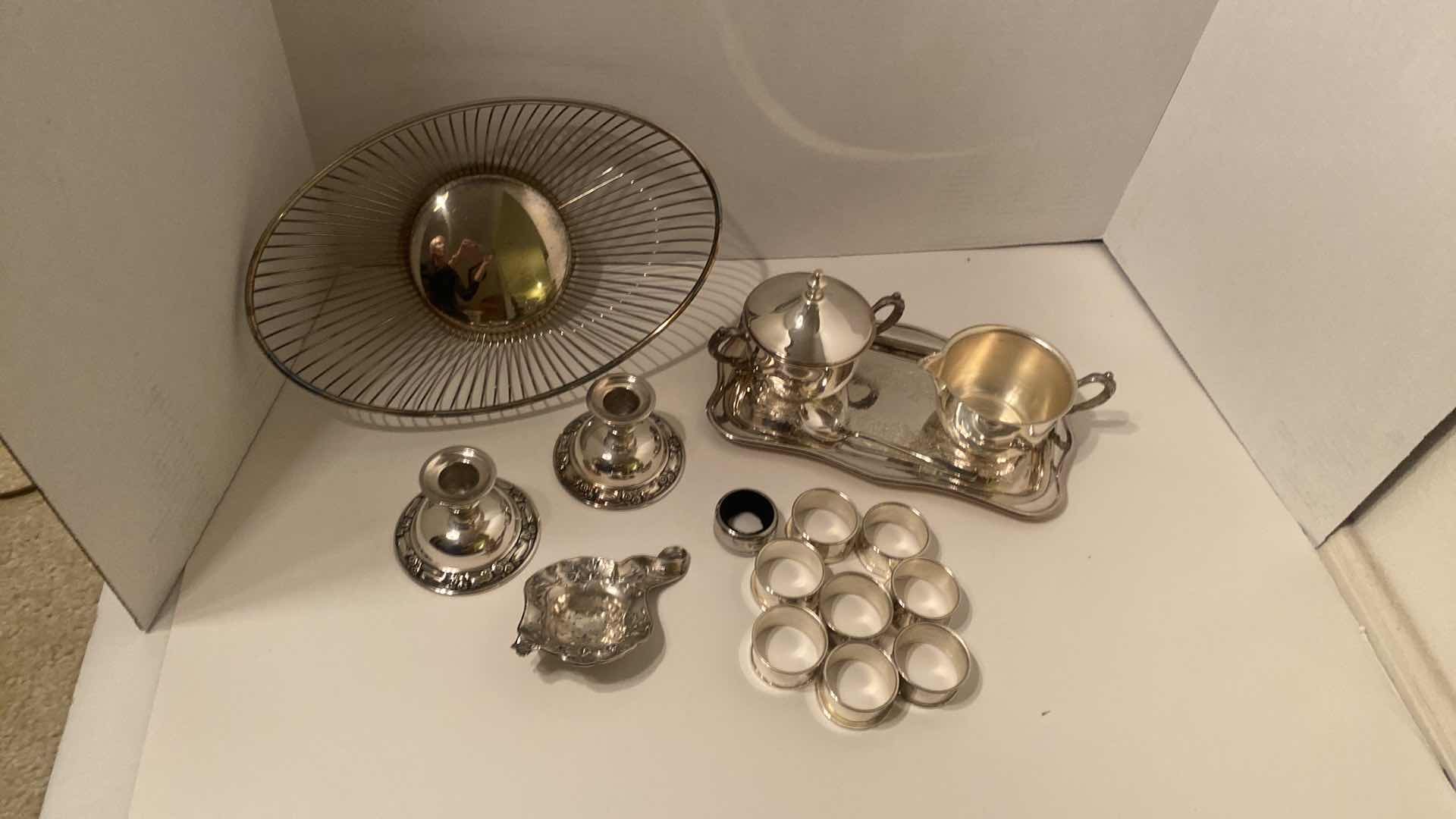 Photo 2 of 17 SILVERPLATE SERVEWARE & NAPKIN RINGS & CANDLE HOLDERS