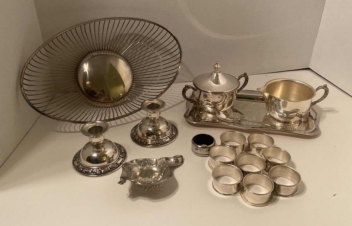 Photo 1 of 17 SILVERPLATE SERVEWARE & NAPKIN RINGS & CANDLE HOLDERS