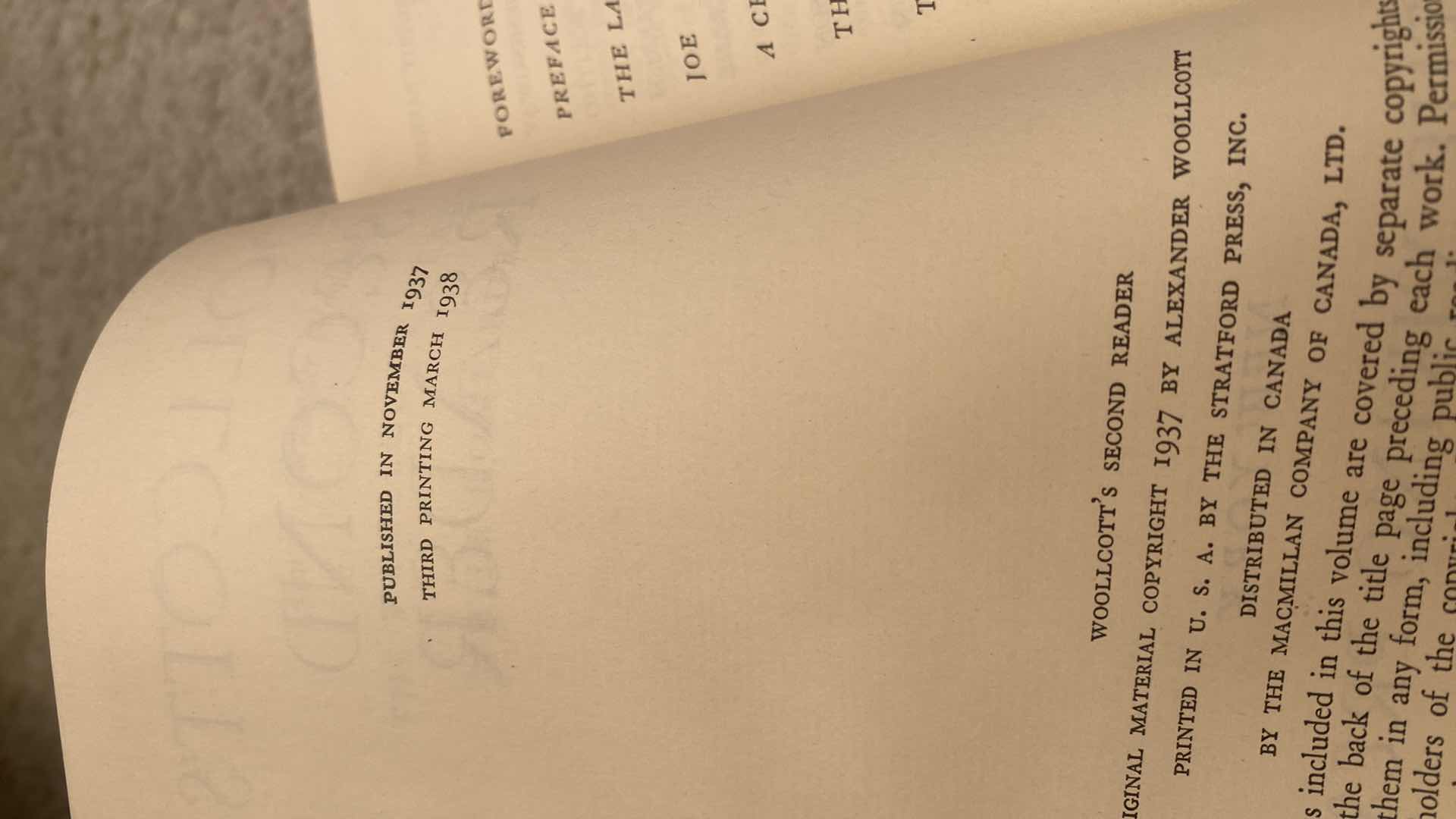 Photo 1 of  VINTAGE - 2 WOOLCOTT  READER FROM 1930’s BOOKS & THE DAMON RUNYON BOOK