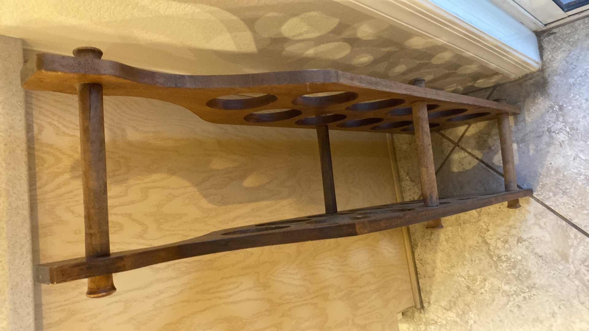 Photo 1 of 11 BOTTLE WOOD WINE RACK 9 1/2“ x 9 1/2“ H37”