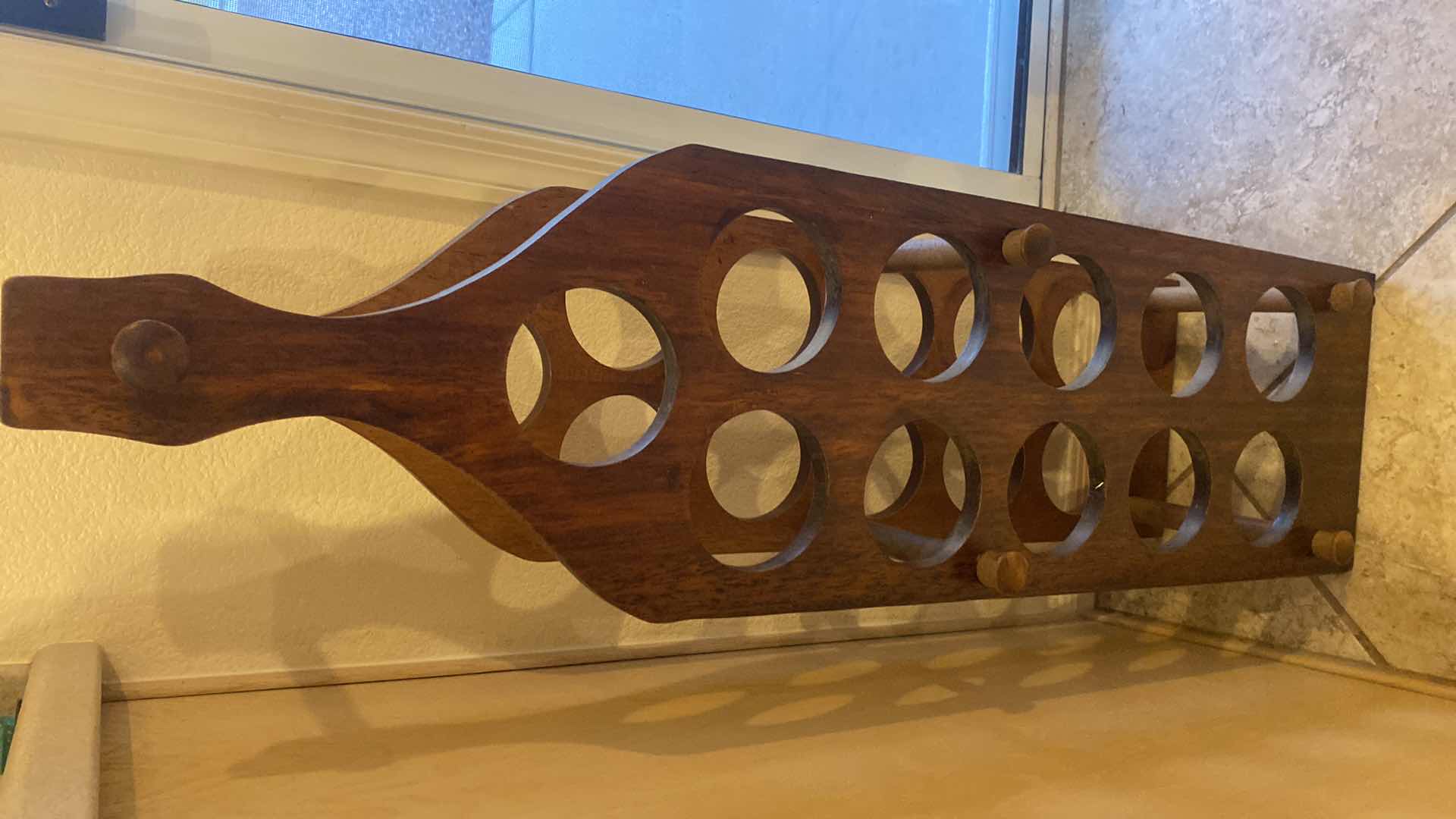 Photo 1 of 11 BOTTLE WOOD WINE RACK 9 1/2“ x 9 1/2“ H37”