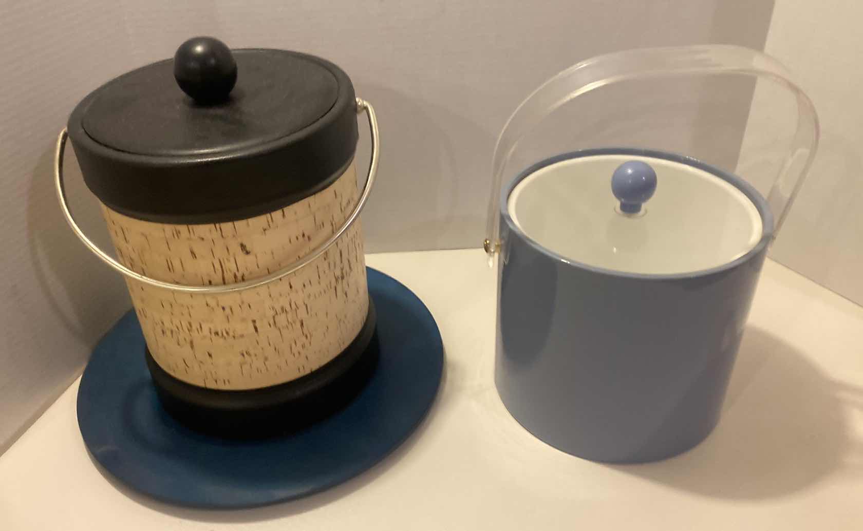 Photo 1 of 2 ICE BUCKETS & 1 WOOD DISH