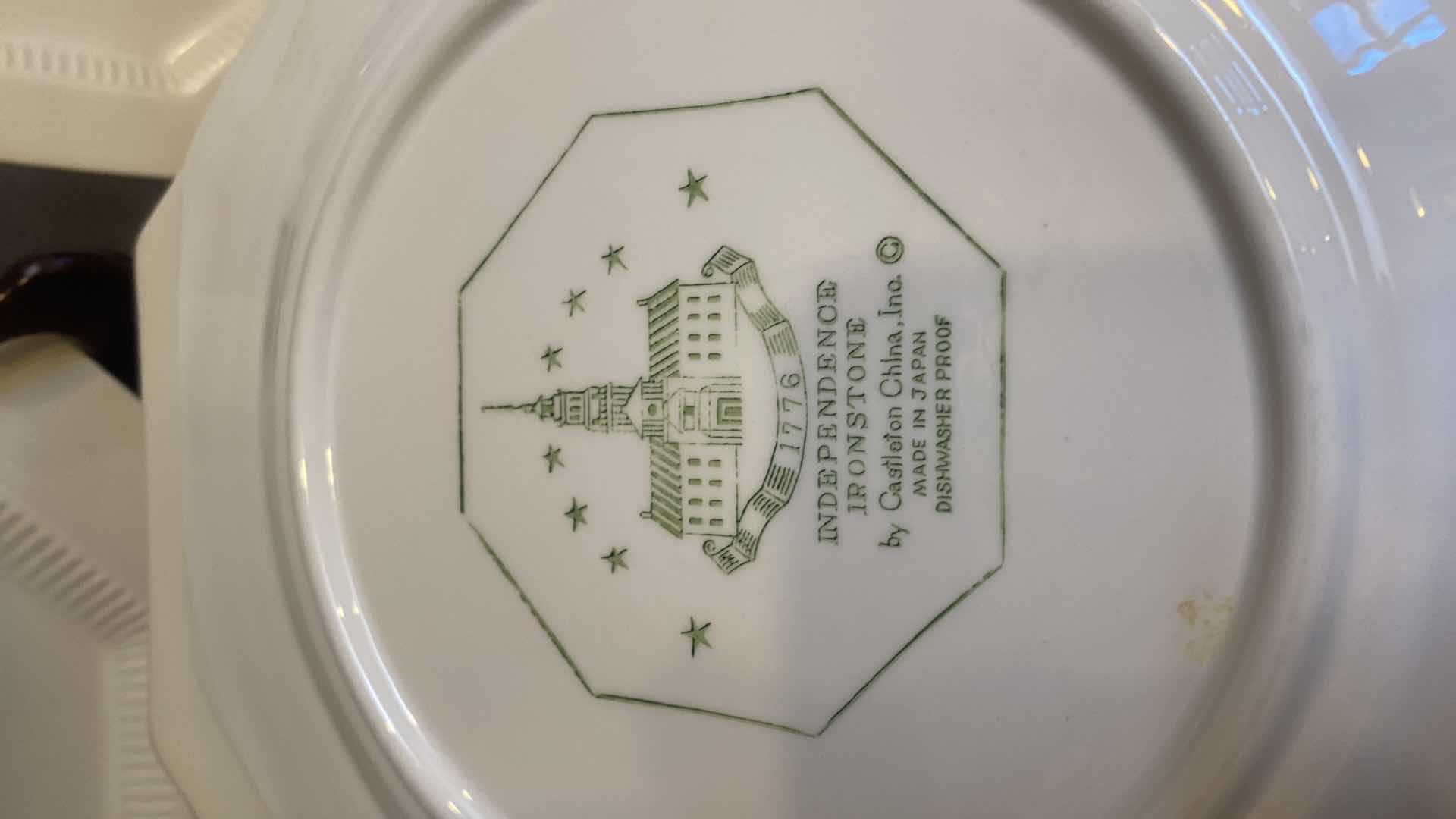 Photo 1 of 28 PIECE INDEPENDENCE IRONSTONE BY CASTLETON CHINA, MADE IN JAPAN DISHES