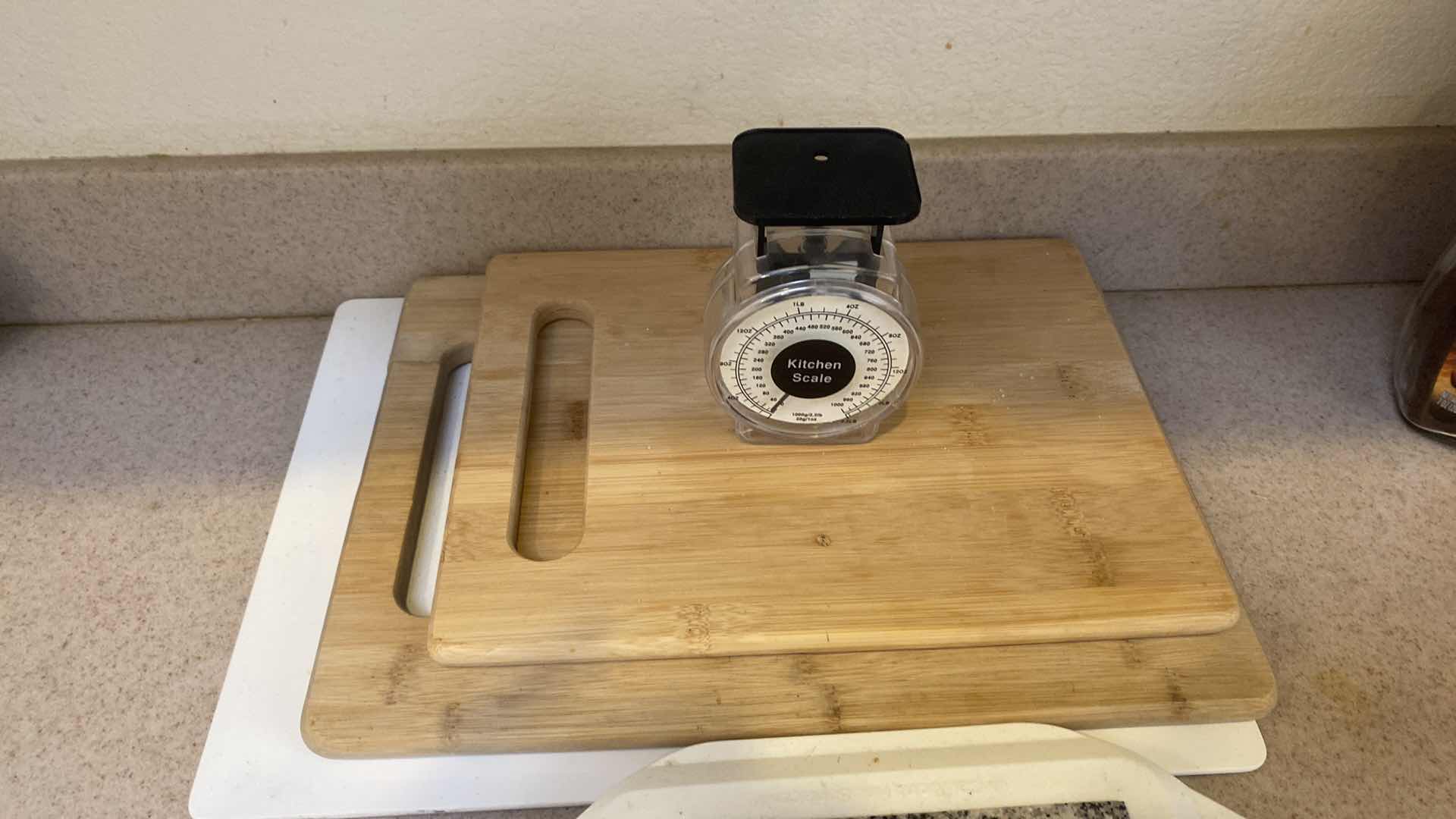 Photo 1 of 3 CUTTING BOARDS 3 TRIVETS & TIMER