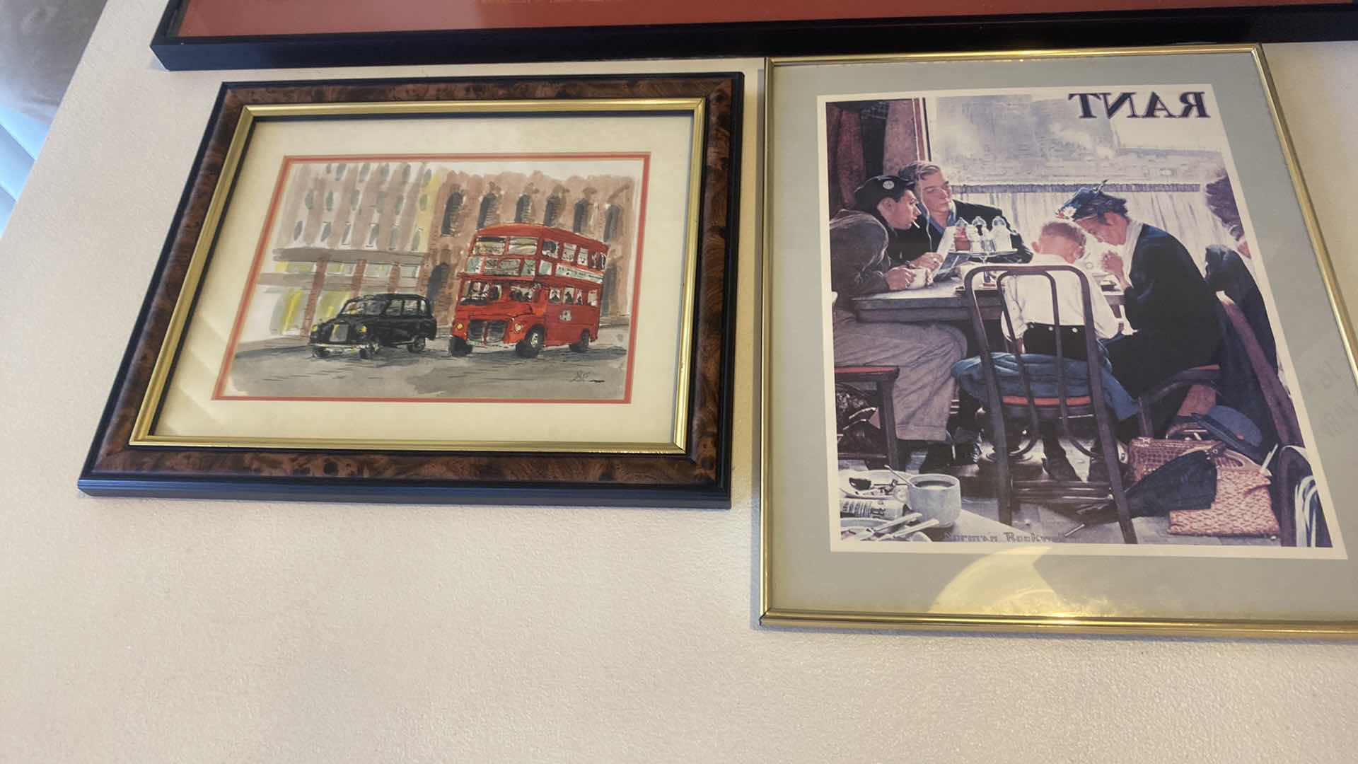 Photo 1 of 3 FRAMED ARTWORK LARGEST 26” x 8” & BLUE TILE