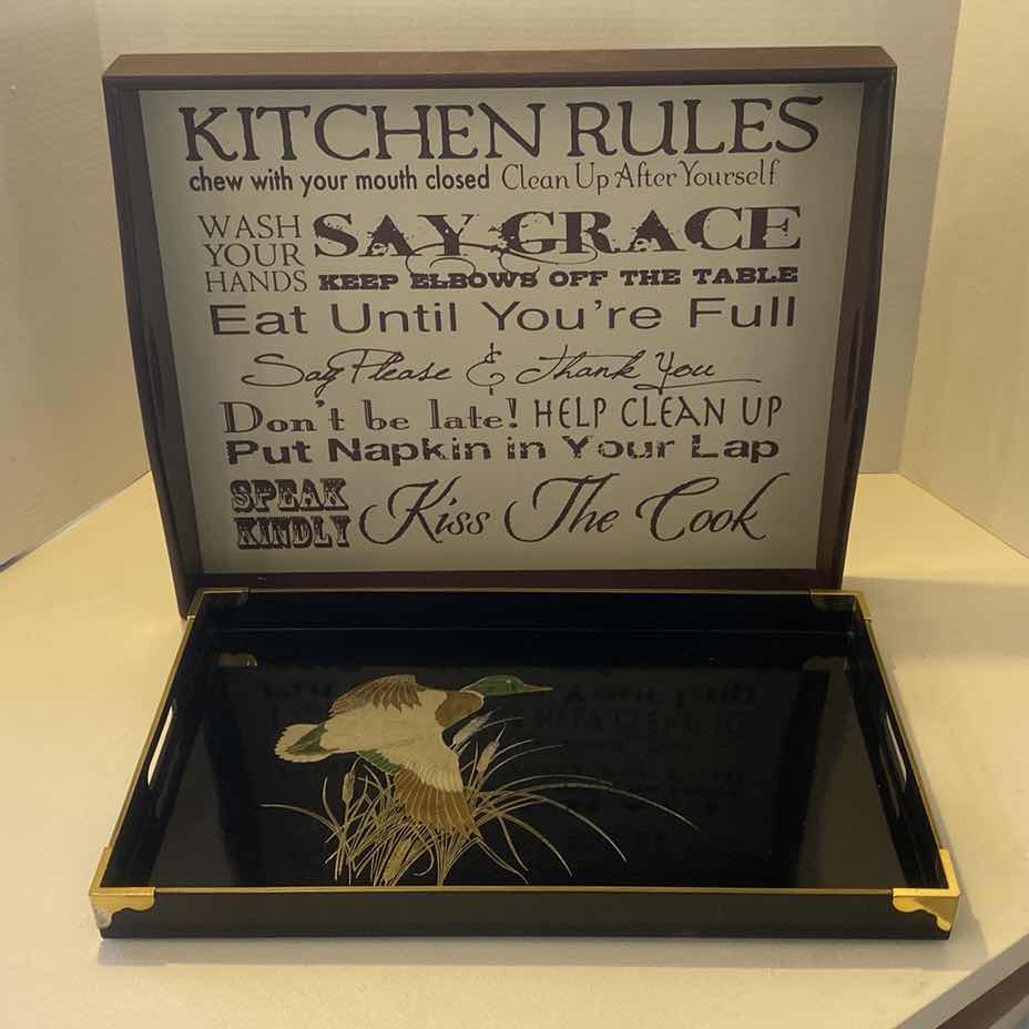 Photo 1 of 2 SERVING TRAYS LARGEST 18” x 15”