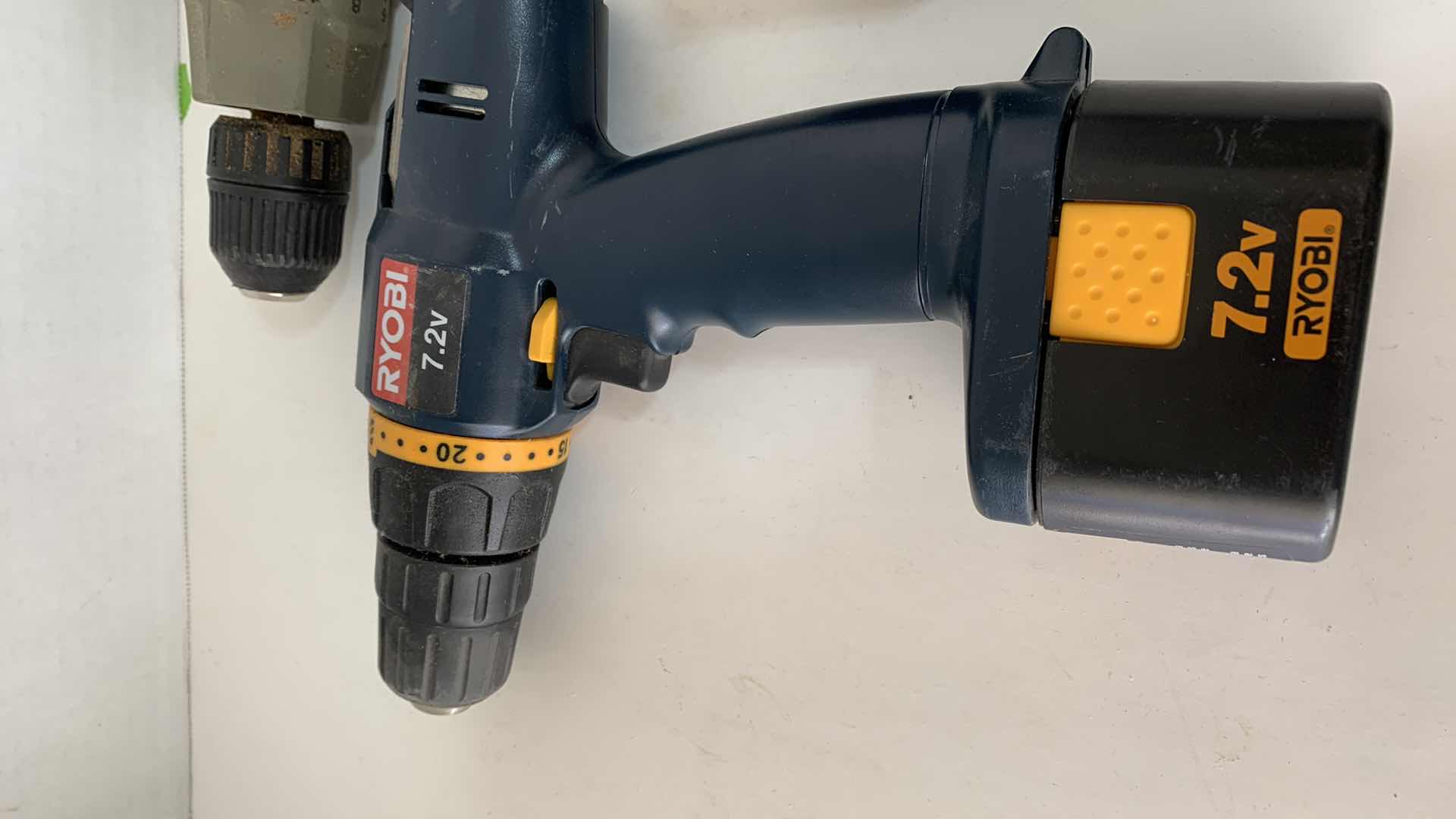 Photo 1 of 2-RYOBI CORDLESS 7.2V CORDLESS DRILLS WITH BATTERIES