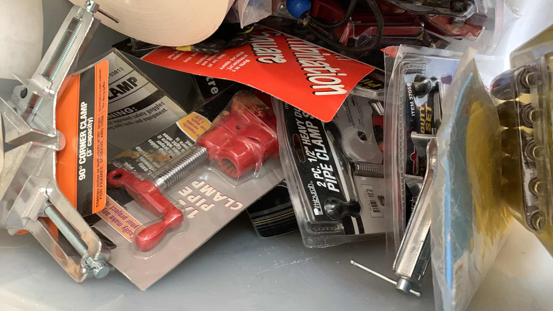 Photo 1 of ASSORTED CLAMPS AND MASONRY ITEMS