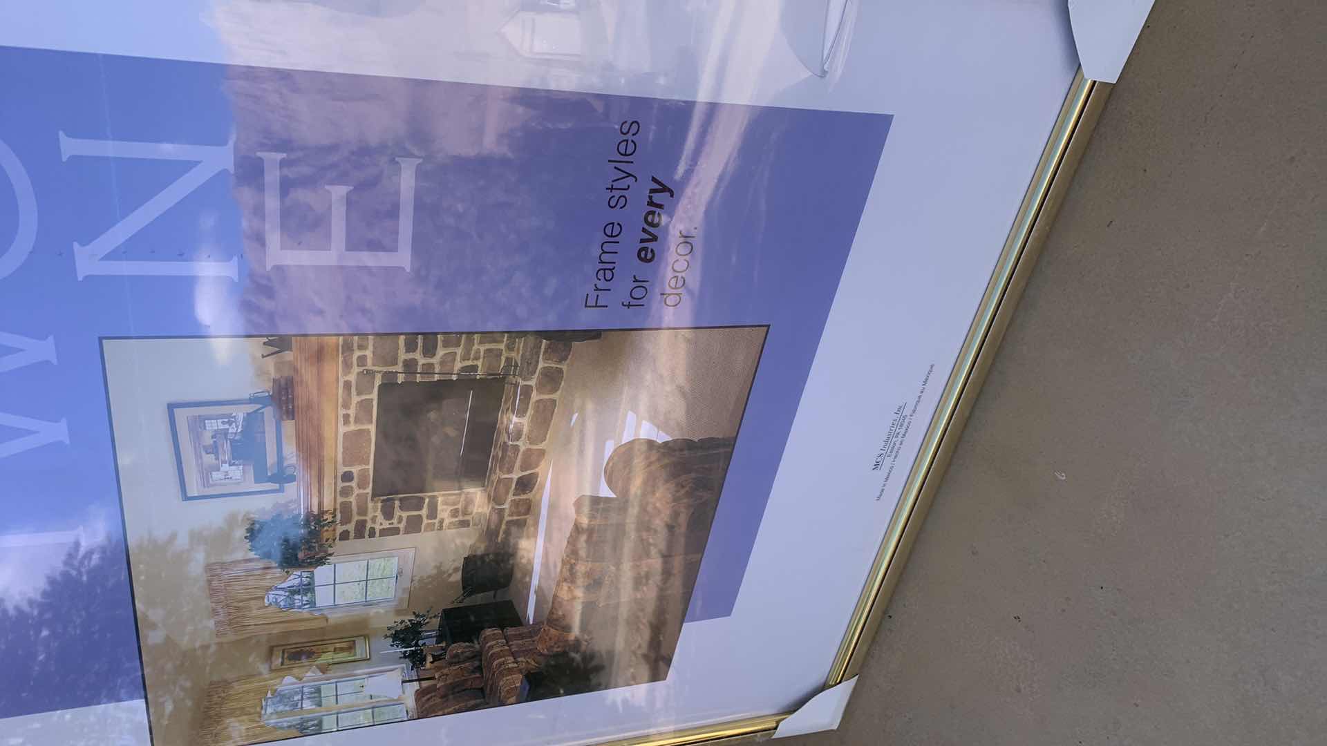 Photo 1 of 2-24” X 36” METAL PICTURE FRAMES