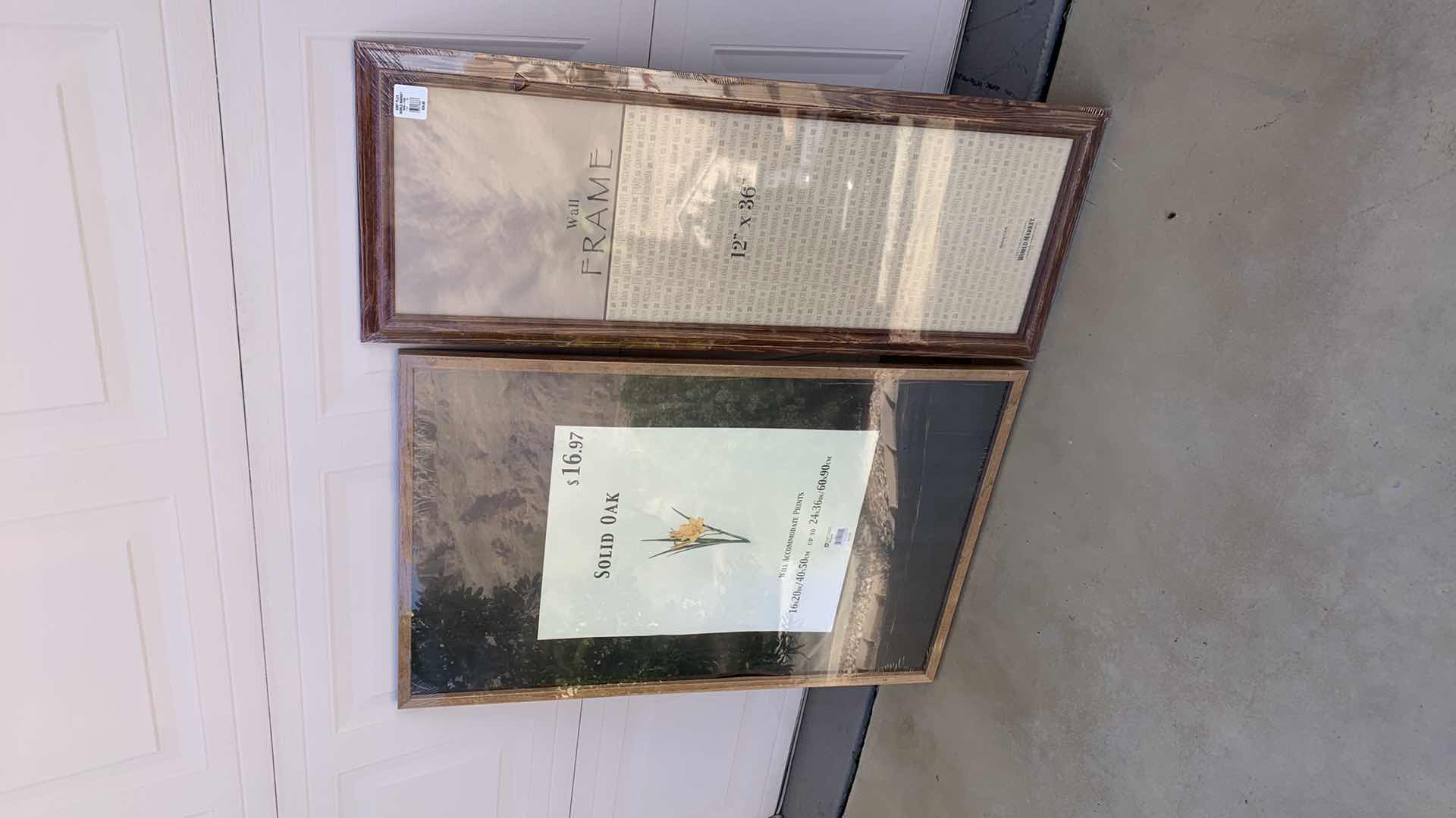 Photo 1 of 2-PICTURE FRAMES 24” X 36” AND 12” X 36”