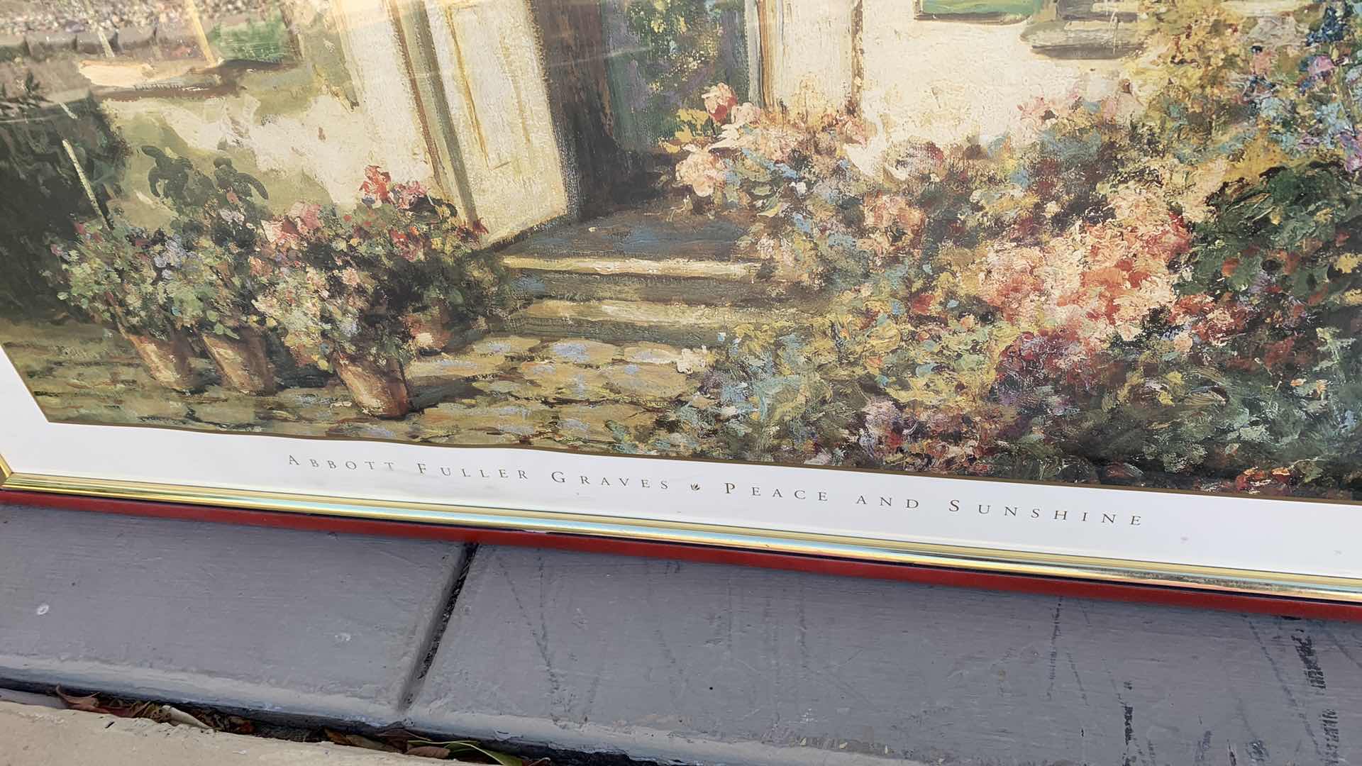 Photo 1 of ABBOTT FULLER GRAVES “PEACE AND SUNSHINE” PRINT 37” X 26”