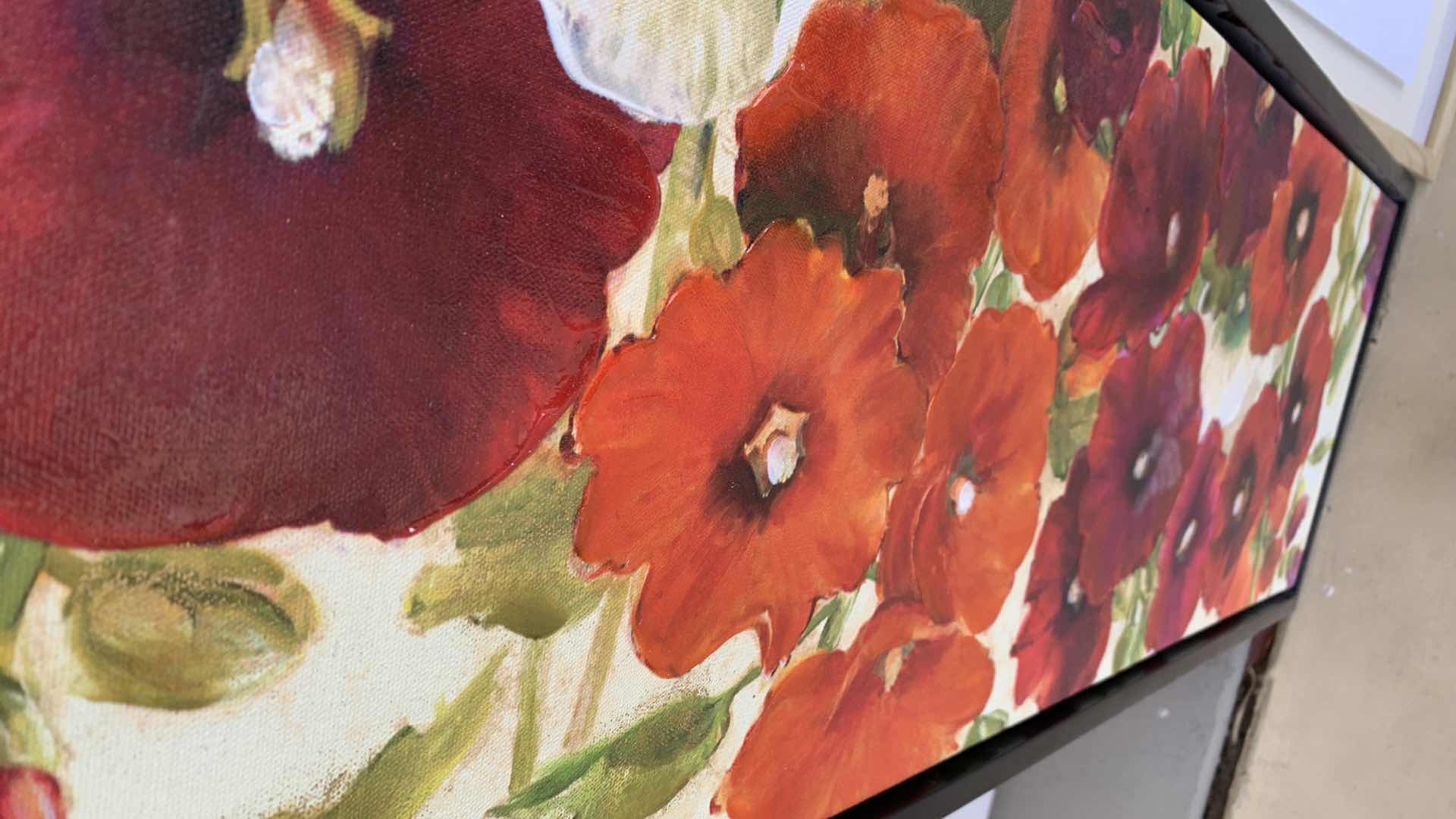 Photo 1 of 2-FLORAL INSPIRED ARTWORK TALLEST IS 42”