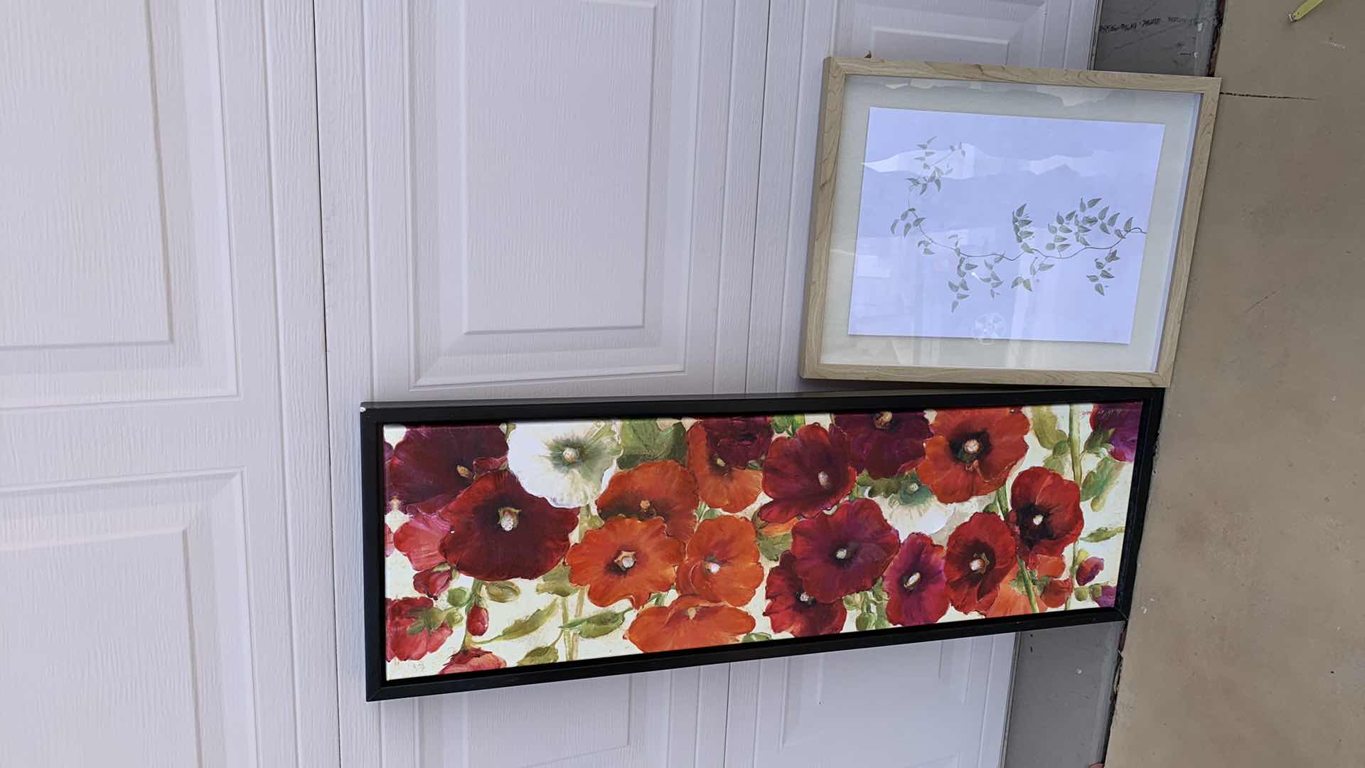 Photo 1 of 2-FLORAL INSPIRED ARTWORK TALLEST IS 42”