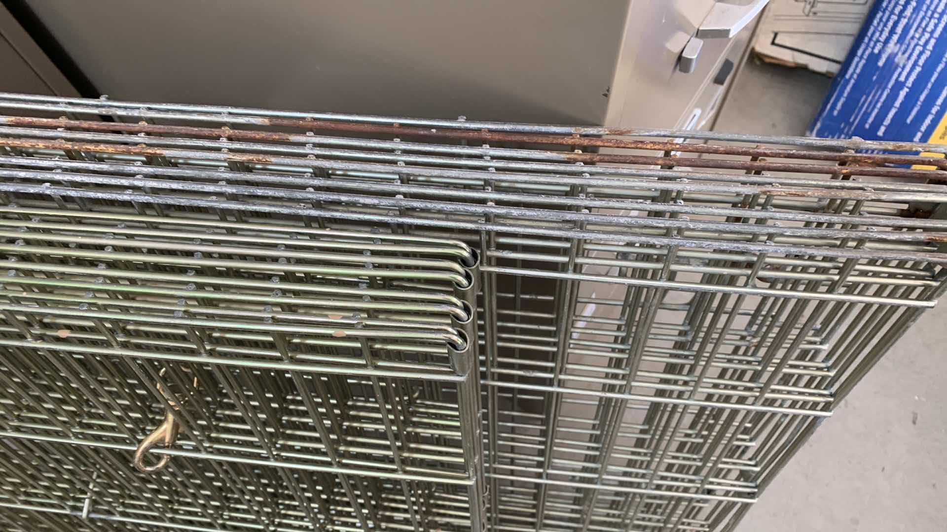 Photo 1 of 2-METAL DOG CAGES 24” X 24” H 24”
