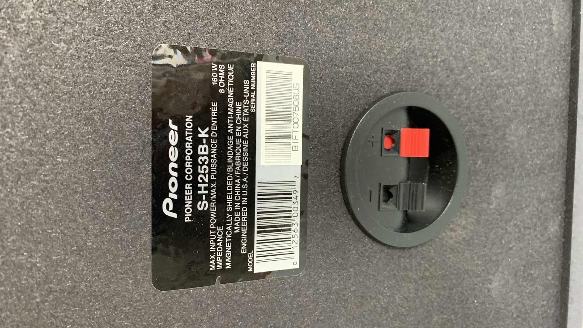 Photo 1 of 2-PIONEER 3-WAY SPEAKERS S-H253B-K