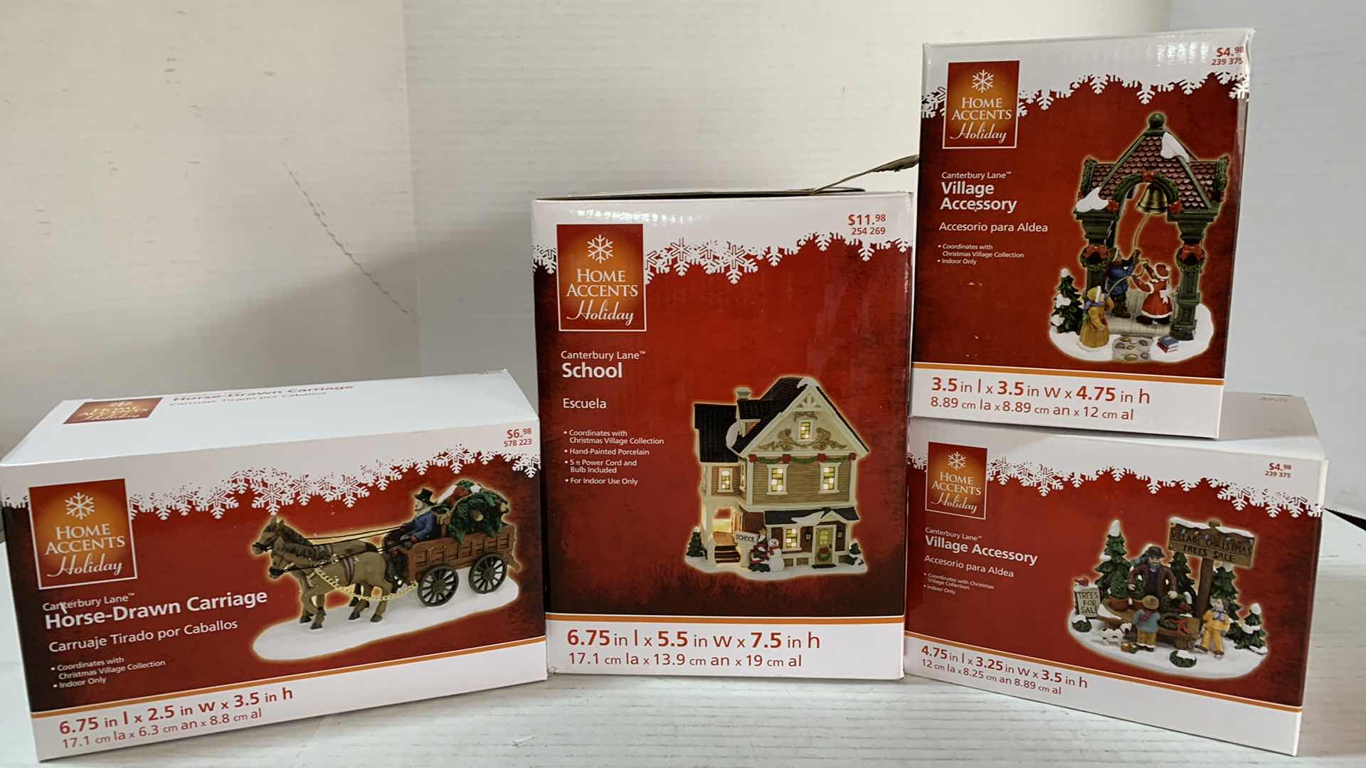 Photo 1 of 4-HOME ACCENTS CHRISTMAS VILLAGE SETS