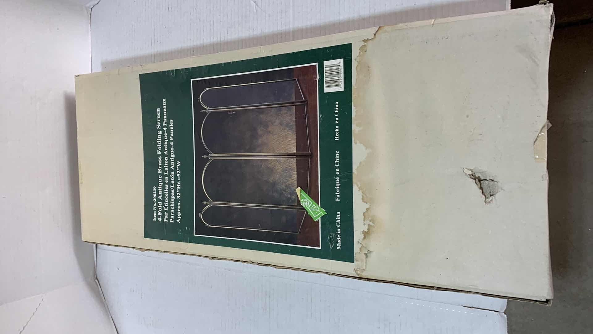 Photo 1 of 4-FOLD ANTIQUE BRASS FIREPLACE SCREEN & 3 MANTLE EDGES