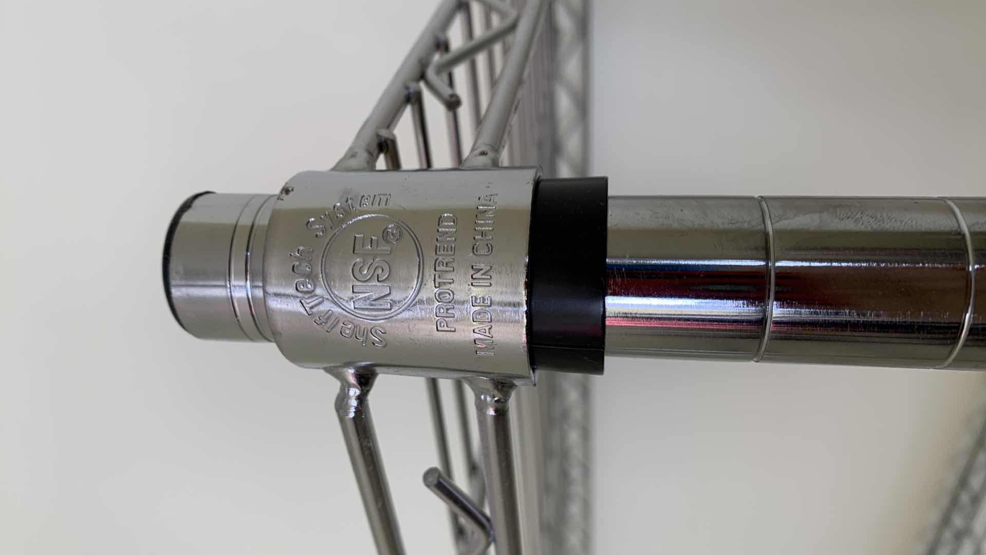 Photo 1 of 5-SHELF METAL RACK WITH WHEELS 48” X 18” H 78”