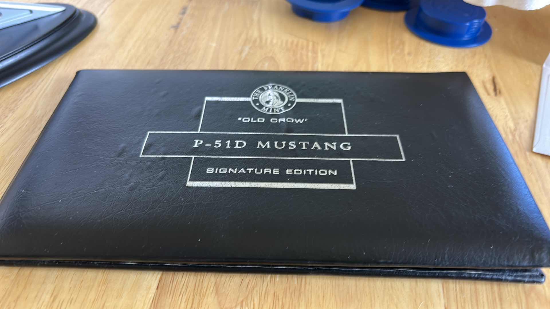 Photo 1 of  MINT CONDITION IN BOX -NUMBERED SIGNATURE EDITION WITH COA - MODEL OF NIRTH AMERICAN P-51D MUSTANG FIGHTER PLANE. - specifically the "Old Crow" flown by WWII Triple Ace fighter pilot Colonel Clarence 'Bud' Anderson.