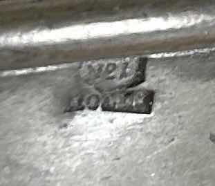 Photo 4 of ANTIQUE 18TH CENTURY HANDMADE PEWTER MUG WITH TOUCH MARK  H5”