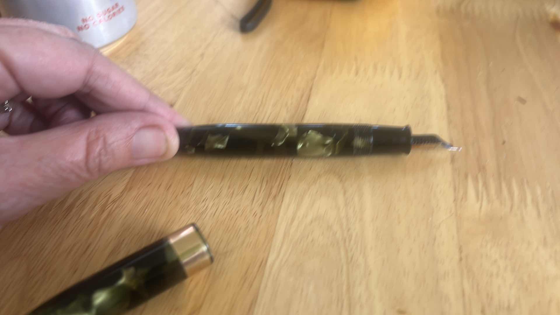 Photo 1 of  1938 SCHAEFFER MARINE GREEN BALANCE FOUNTAIN PEN