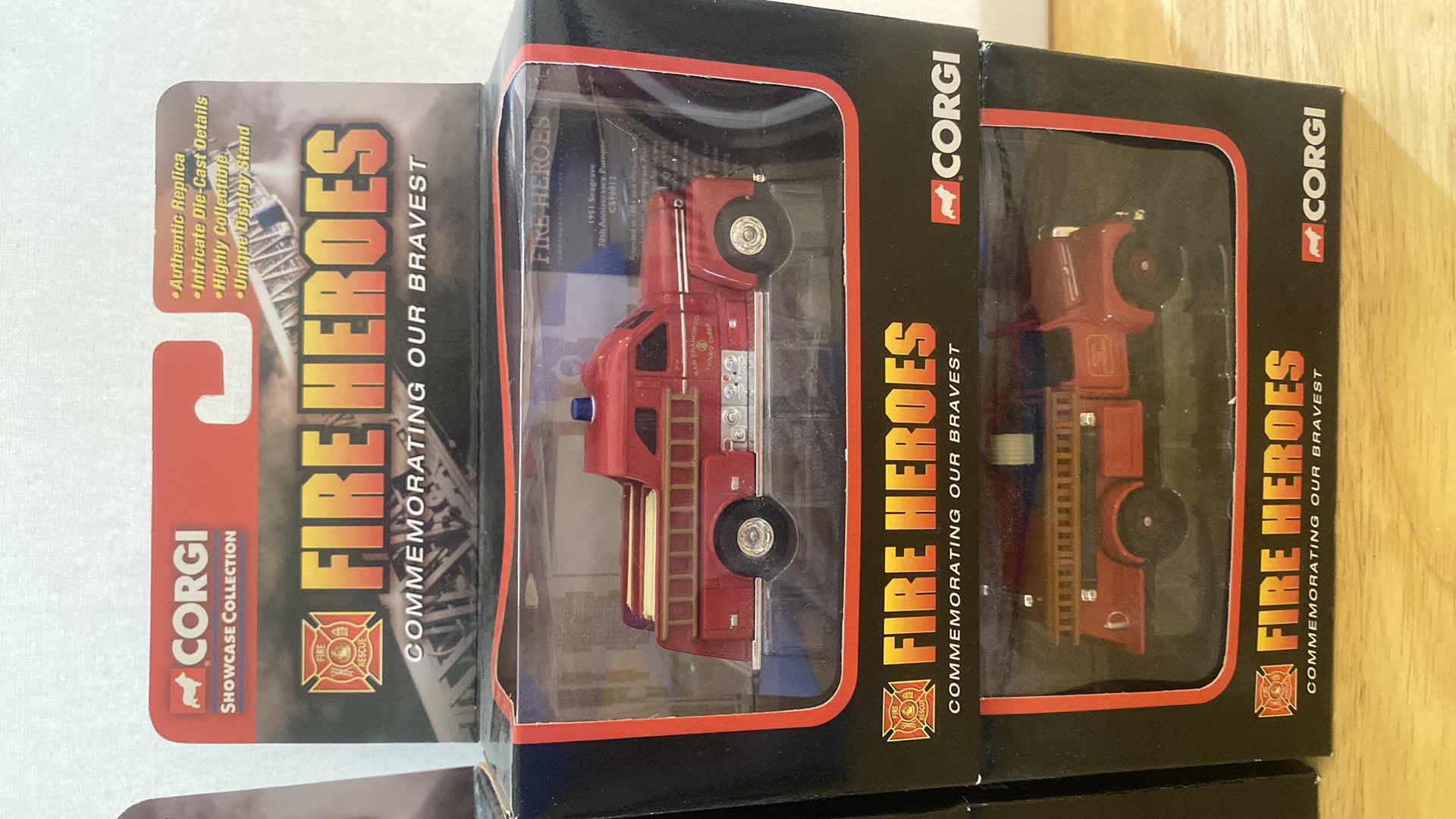 Photo 1 of 4 - CORGI SHOWCASE COLLECTION FIRE HEROES DIE CAST TRUCKS 4”