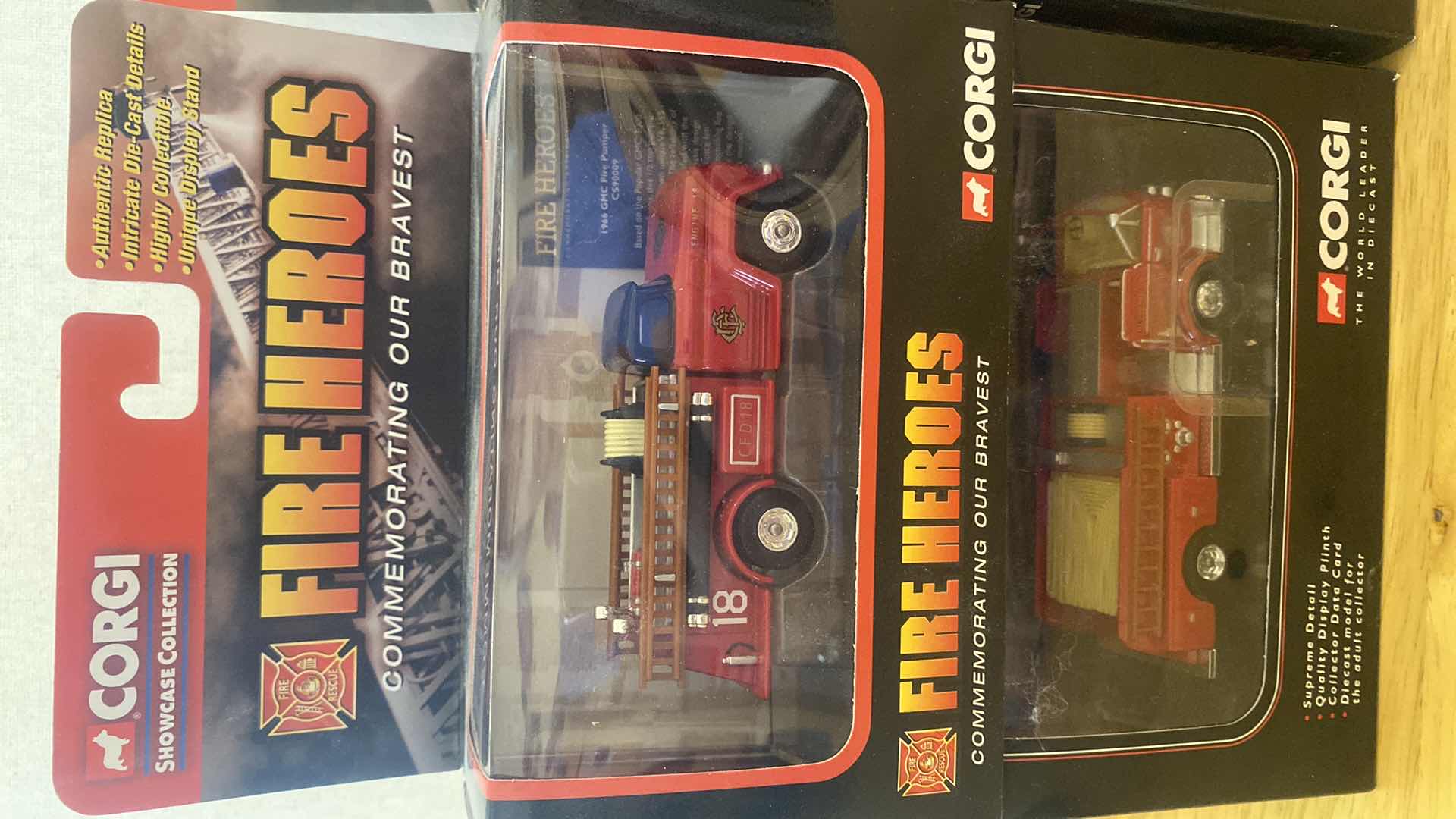 Photo 1 of 4 - CORGI SHOWCASE COLLECTION FIRE HEROES DIE CAST TRUCKS 4”