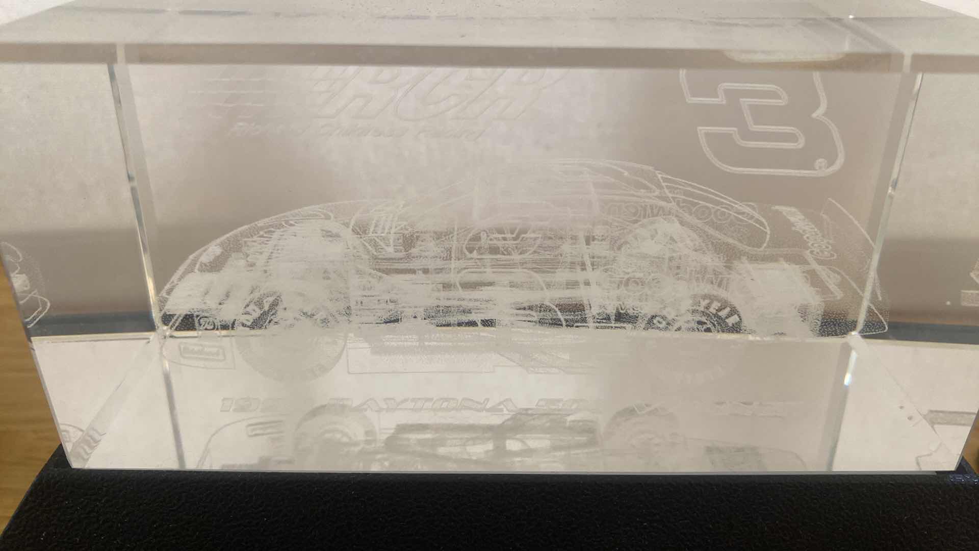 Photo 1 of 3 - DALE EARNHARDT JR.COLLECTIBLES - GLASS LIGHT UP 3D ETCHING & FIGURINES LARGEST 8” x 5” H41/2”