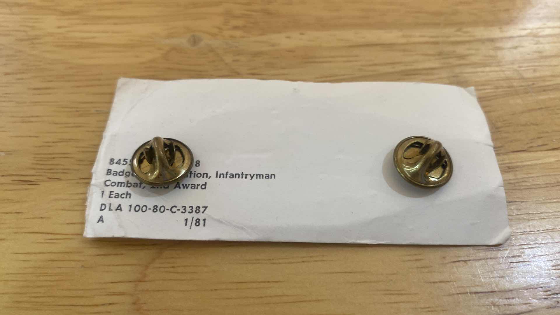 Photo 1 of BADGE OF QUALIFICATION, INFANTRYMAN COMBAT, 2nd AWARD PIN 3 1/4”