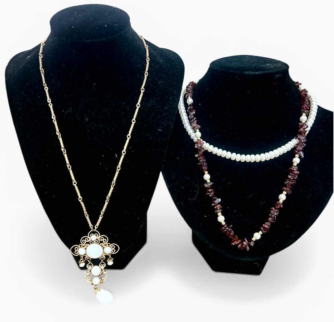 Photo 1 of 3 VINTAGE NECKLACES (.925 CLASP ON PEARLS)