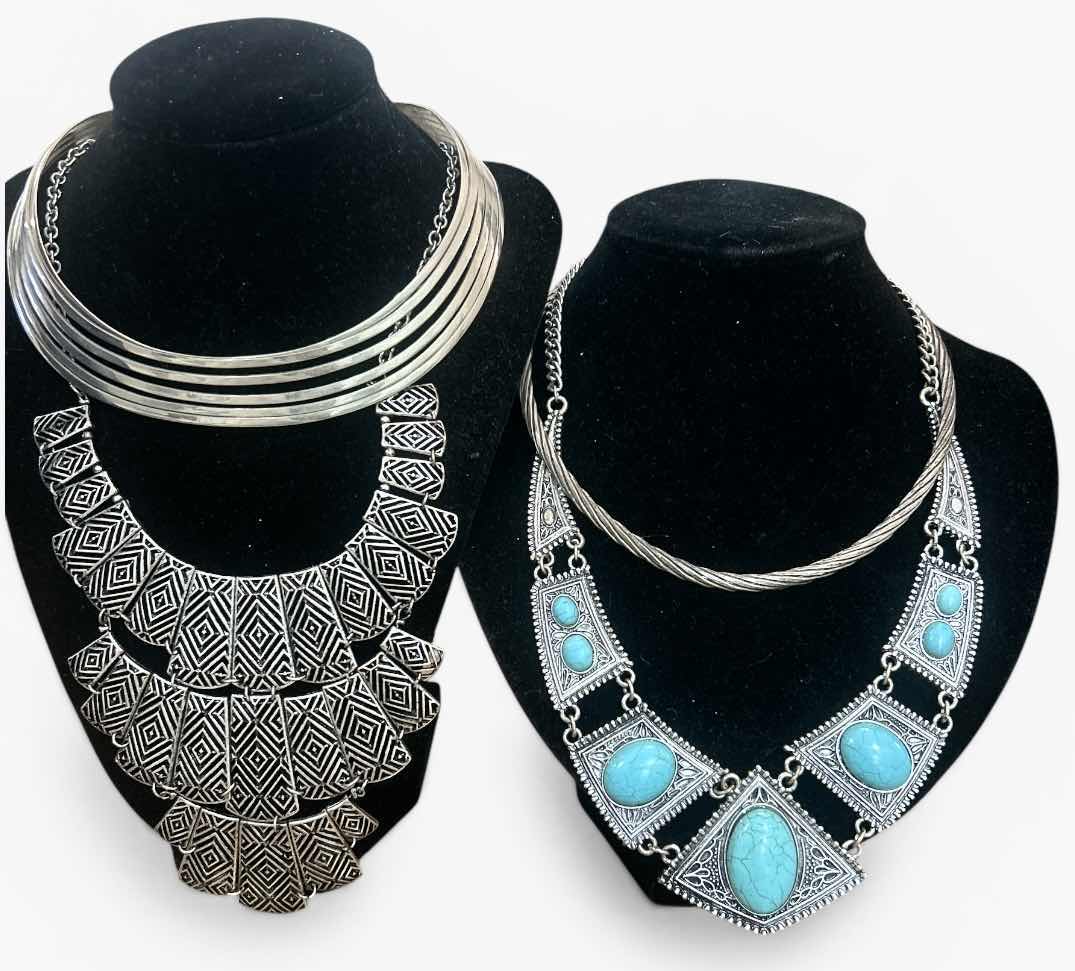 Photo 1 of 2 VINTAGE CHOCKERS AND 2 NECKLACES