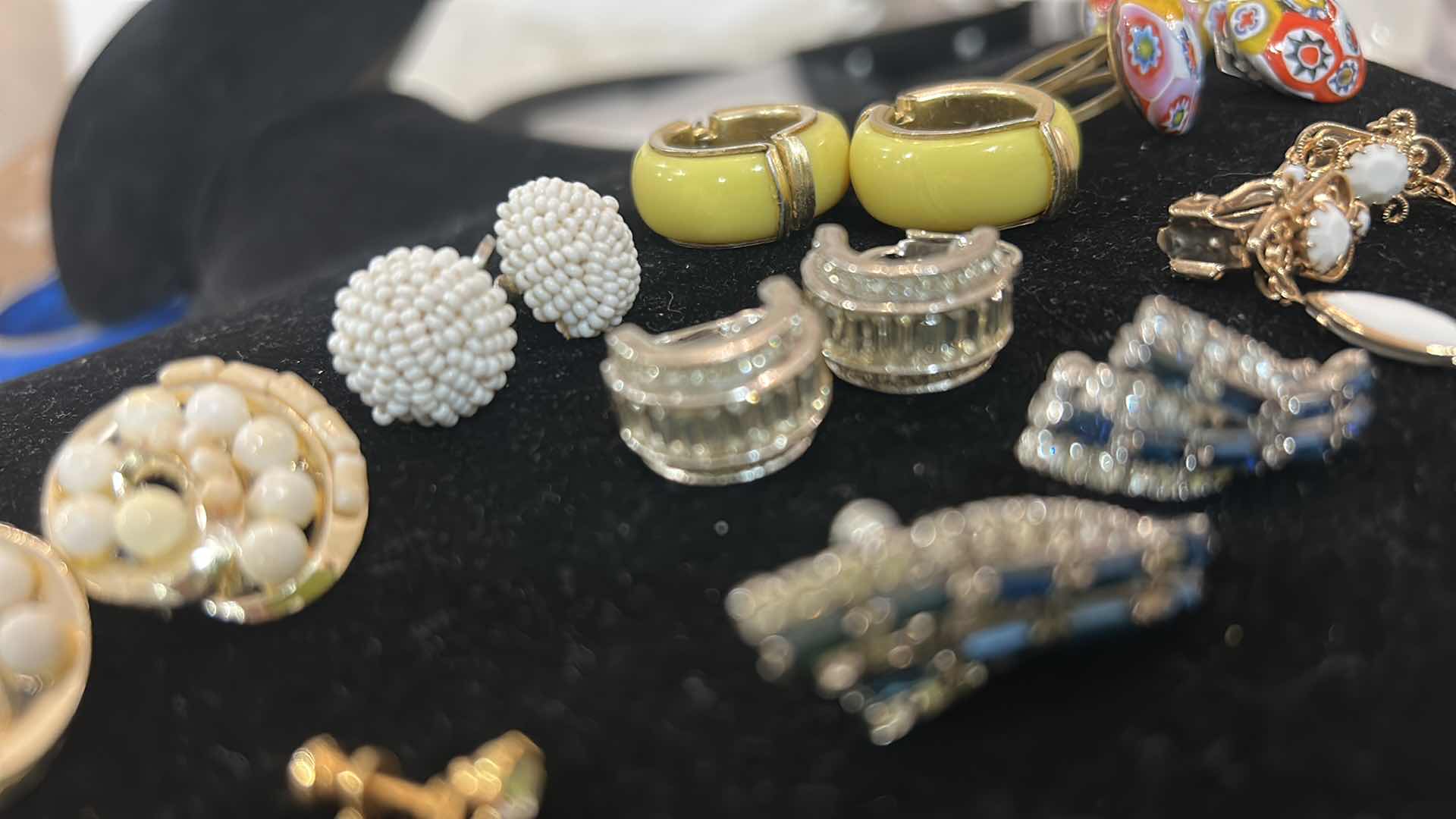 Photo 1 of FASHION JEWELRY - 8 PAIRS CLIP ON EARRINGS AND RING