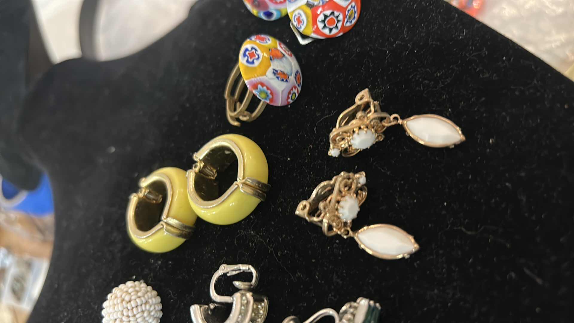 Photo 1 of FASHION JEWELRY - 8 PAIRS CLIP ON EARRINGS AND RING