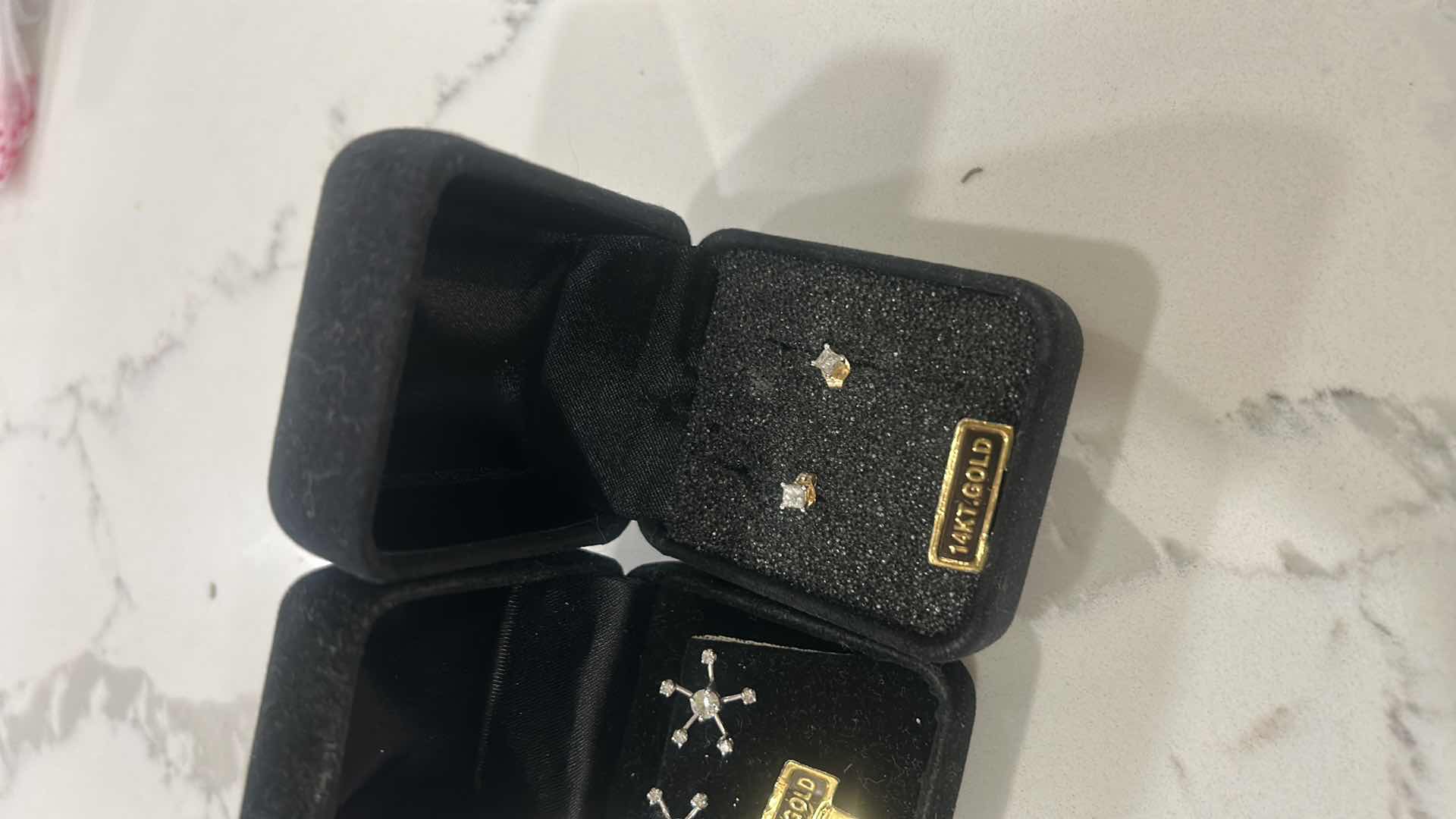 Photo 1 of 3 PAIRS OF DIAMOND EARRINGS/ ALL DIAMOND TESTED