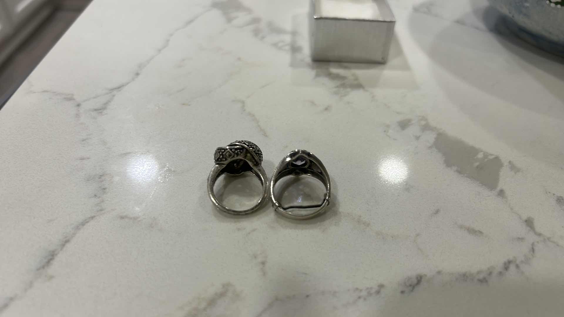 Photo 1 of 2 - STAMPED .925 STERLING SILVER RINGS EST SIZE 7