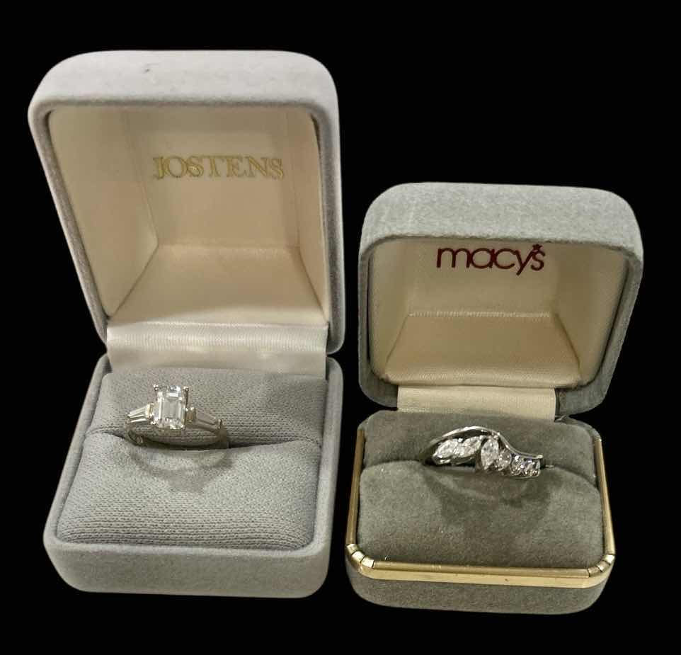 Photo 1 of 2 CUBIC ZIRCONIA RINGS EST SIZE 7