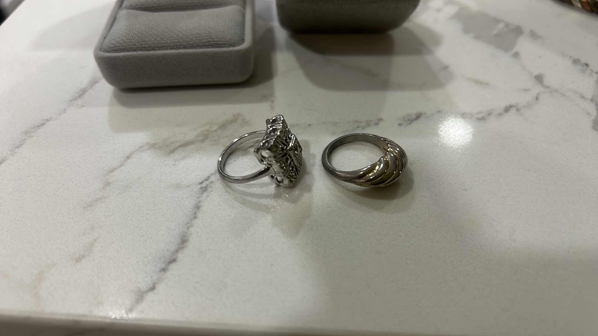 Photo 1 of 2 RINGS EST SIZE 6 / 6.5 14K  & 18K ELECTROPLATED