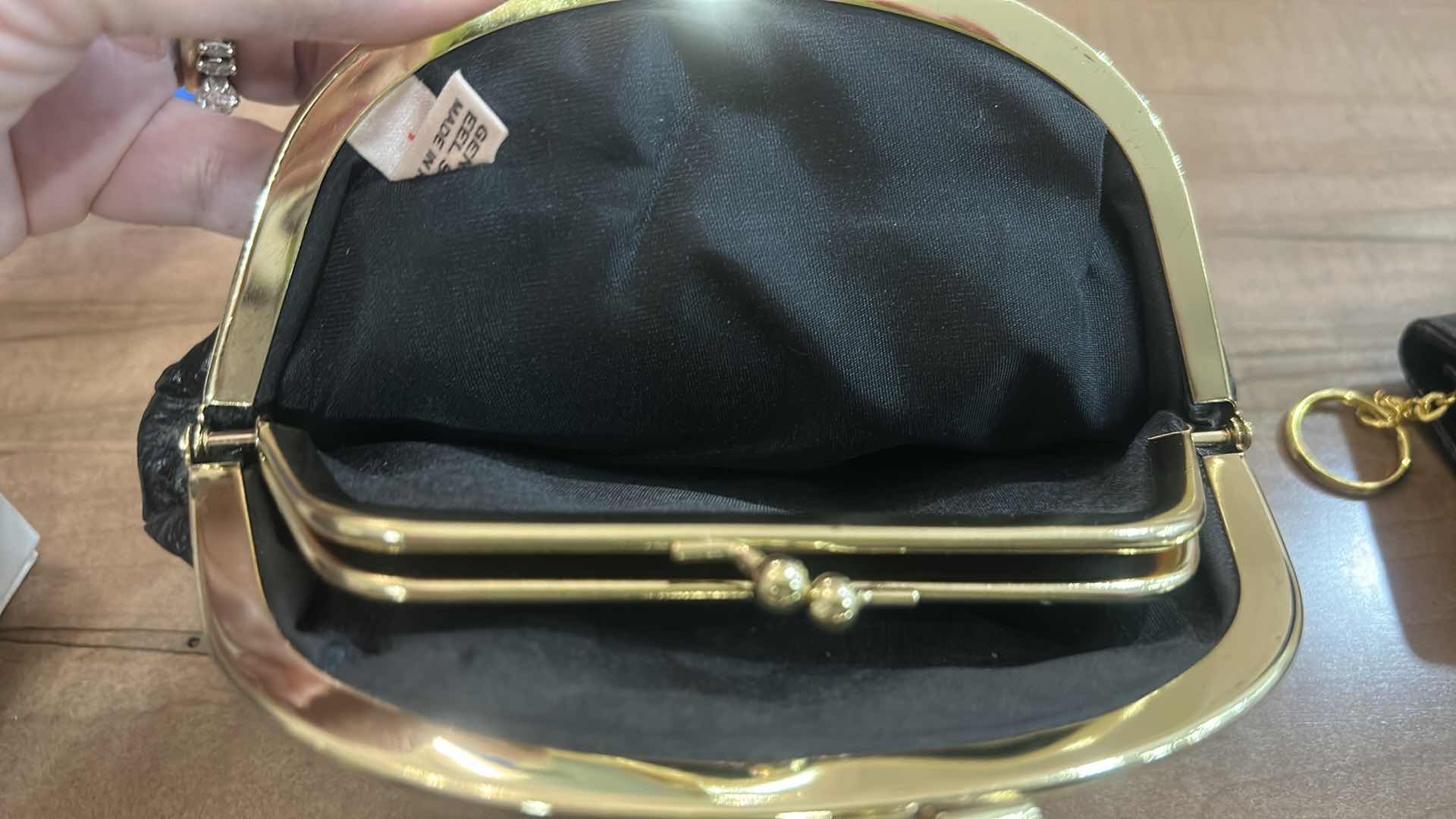 Photo 1 of BLACK EEL SKIN WALLET AND CHANGE PURSE