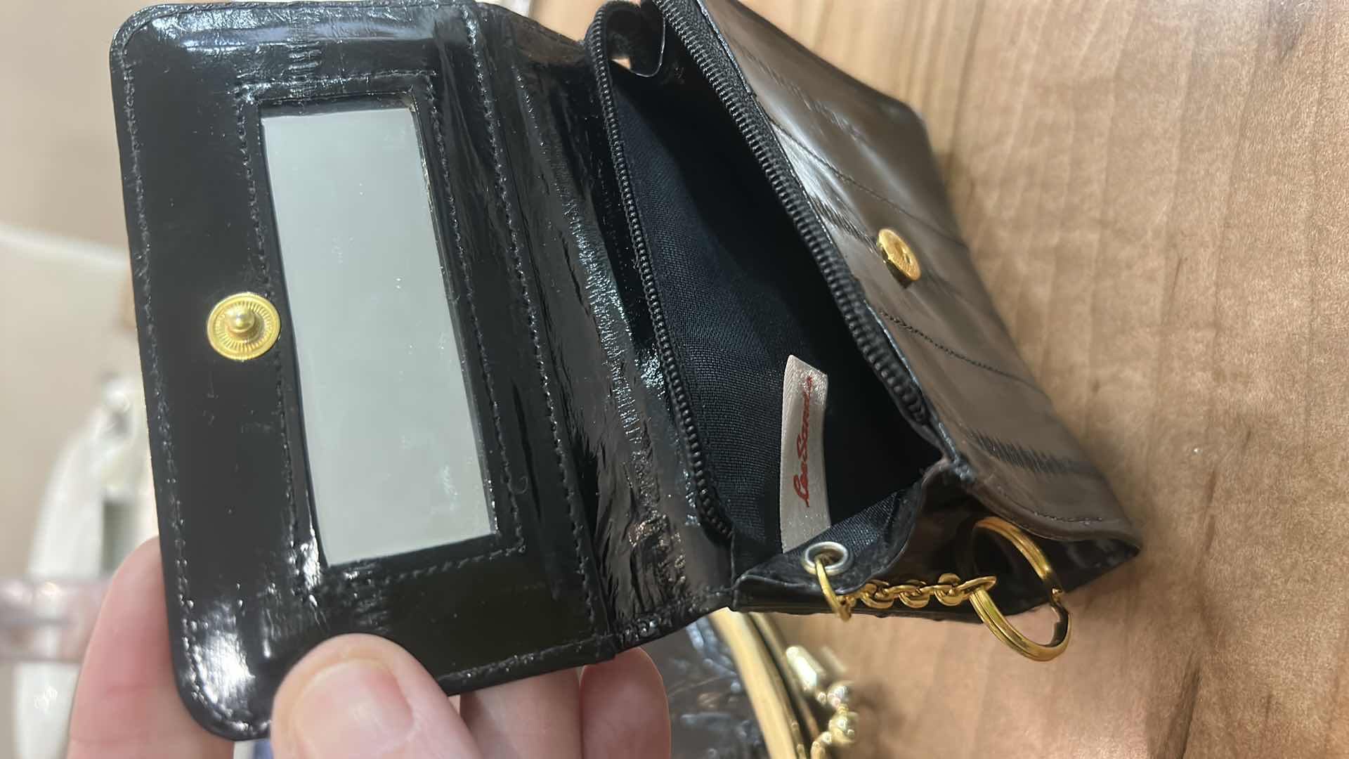 Photo 1 of BLACK EEL SKIN WALLET AND CHANGE PURSE