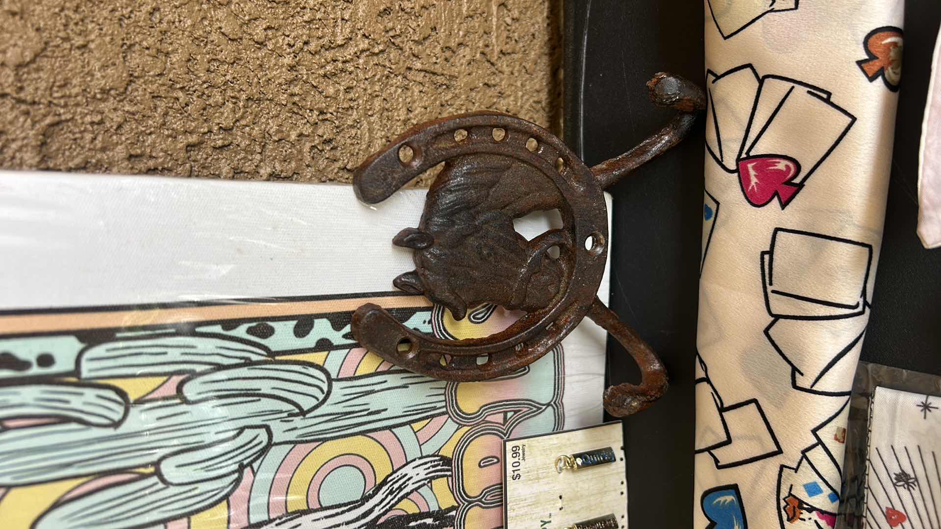 Photo 1 of HATBANDS, CHARMS, METAL HORSE/HORSESHOE WALL HOOKS AND ARTWORK