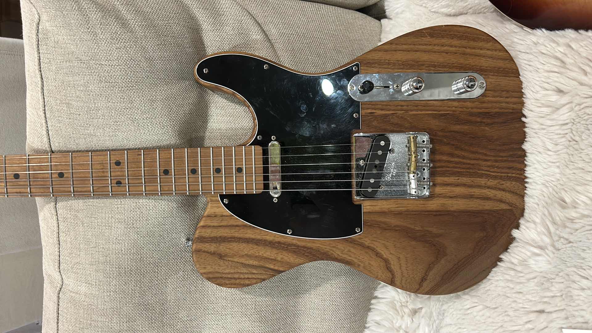 Photo 1 of WARMOTH GUITAR PARTS COMPANY TELECASTER
WARMOTH TELECASTER STYLE BODY
WARMOTH STANDARD THIN ROASTED MAPLE NECK
FENDER LOCKING TUNERS
EQUIPPED WITH ARCANE 50 EXPERIENCE TELE SET PICKUPS
HAND RUBBED WITH TWO COATS OF TUNG OIL FINISH 
GLENDALE BRIDGE AND SAD