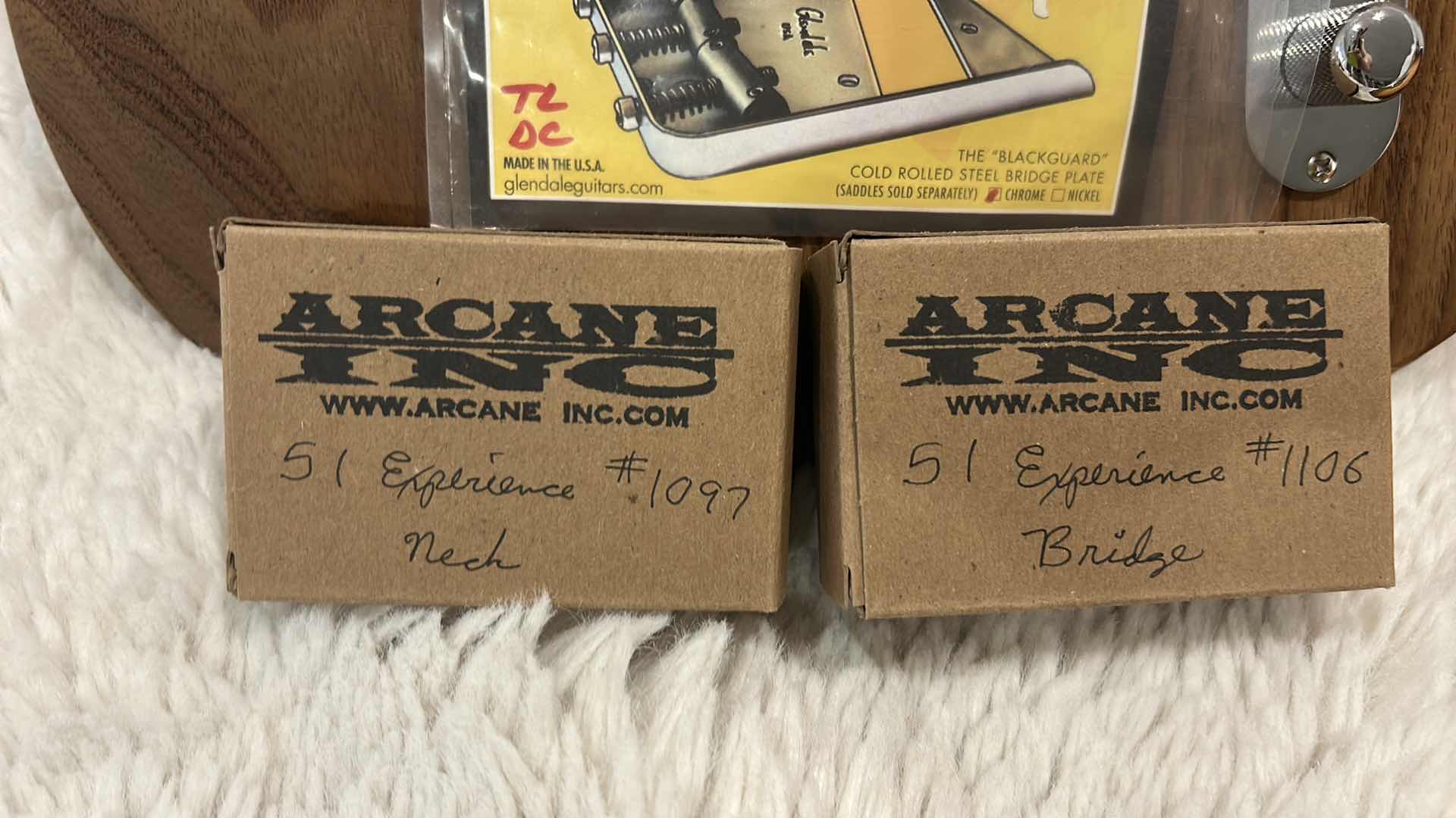 Photo 1 of WARMOTH GUITAR PARTS COMPANY TELECASTER
WARMOTH TELECASTER STYLE BODY
WARMOTH STANDARD THIN ROASTED MAPLE NECK
FENDER LOCKING TUNERS
EQUIPPED WITH ARCANE 50 EXPERIENCE TELE SET PICKUPS
HAND RUBBED WITH TWO COATS OF TUNG OIL FINISH 
GLENDALE BRIDGE AND SAD