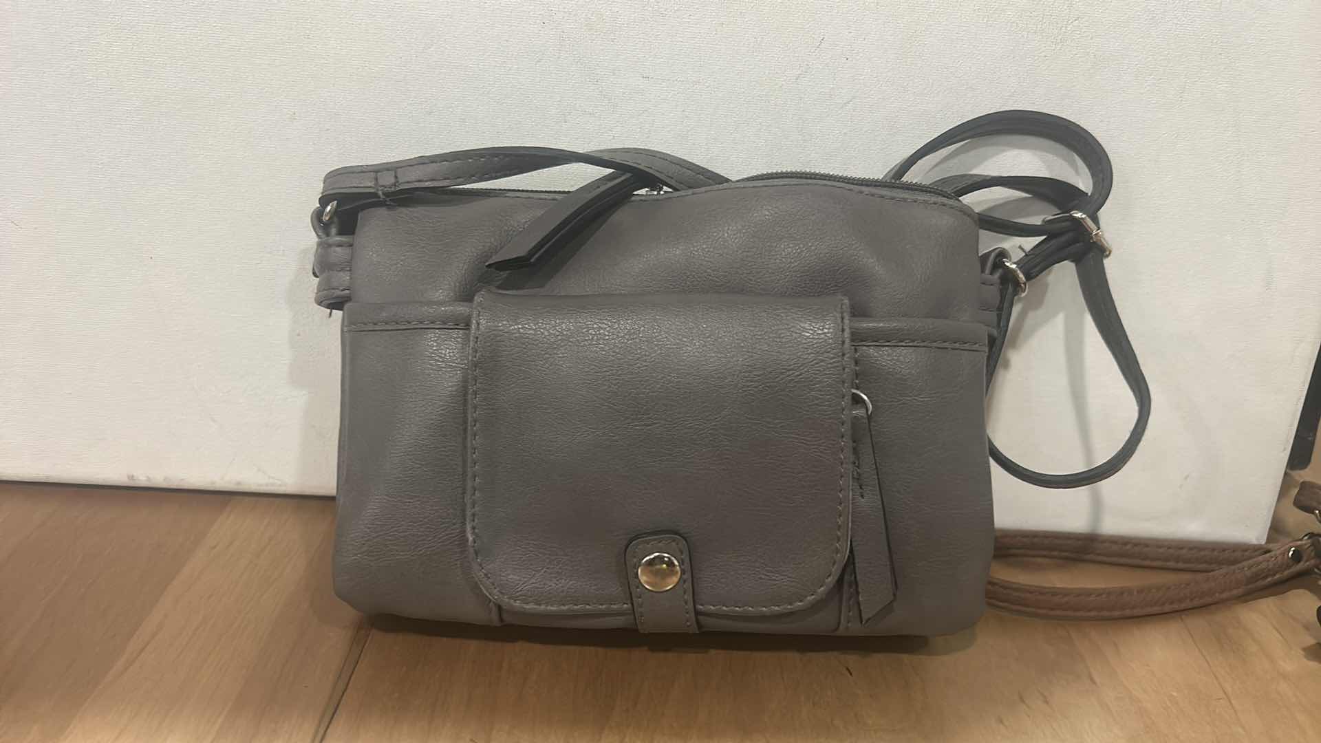 Photo 1 of BROWN BUENO FAUX LEATHER CROSSBODY BAG & GRAY ROSETTI CROSSBODY BAG