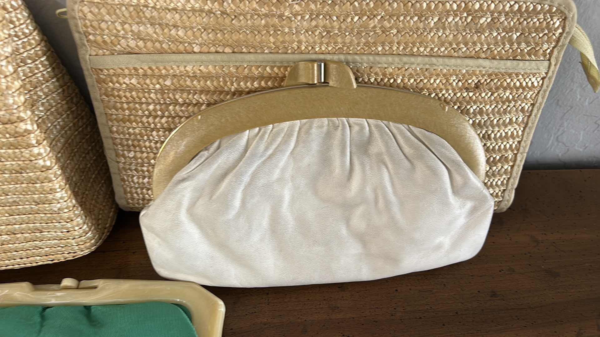 Photo 1 of 1 HANDBAG AND THREE CLUTCHES