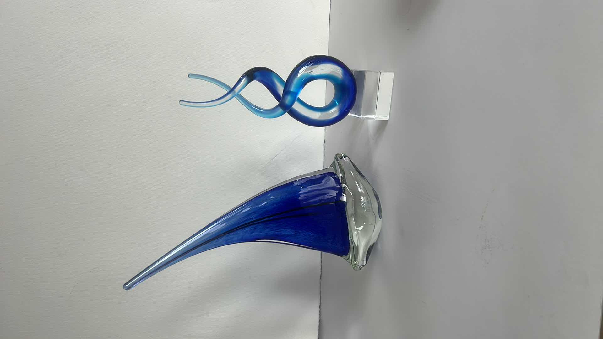 Photo 1 of 2 ART GLASS PIECES- SAILBOAT H13”