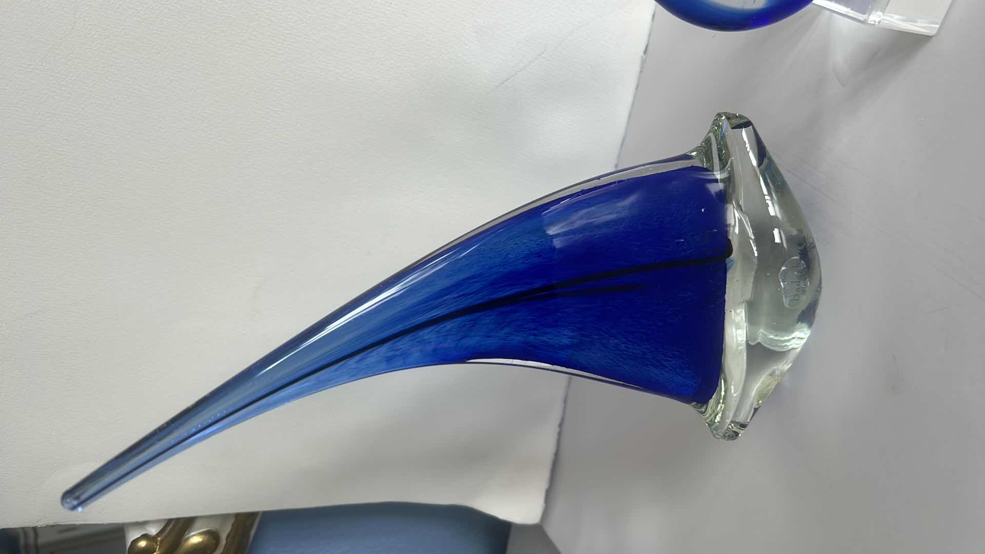 Photo 1 of 2 ART GLASS PIECES- SAILBOAT H13”
