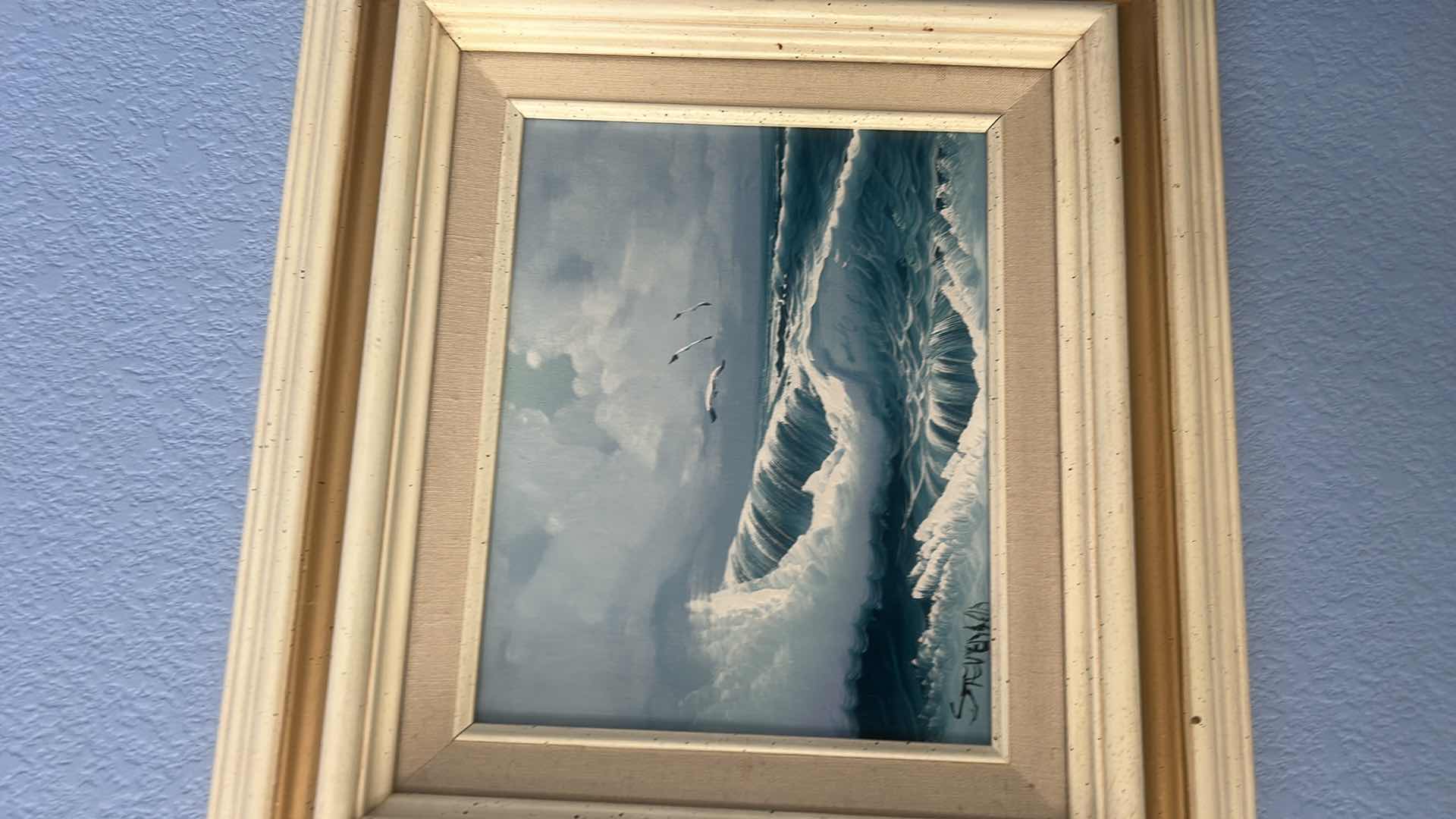 Photo 1 of 2 FRAMED OCEAN THEMED, OIL ON CANVAS SIGNED ARTWORK PIECES 17 1/2“ x H15 1/2“